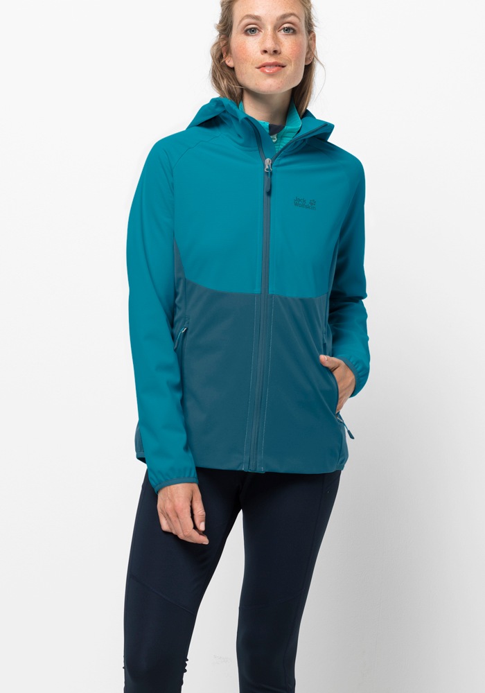 Jack Wolfskin Softshelljacke "GO HIKE SOFTSHELL W", mit Kapuze