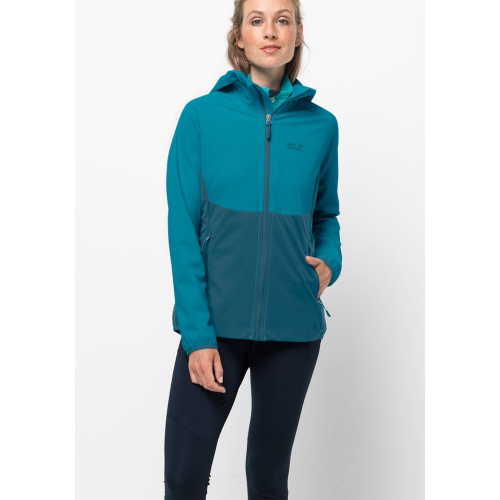 Jack Wolfskin Softshelljacke »GO HIKE SOFTSHELL W«, mit Kapuze