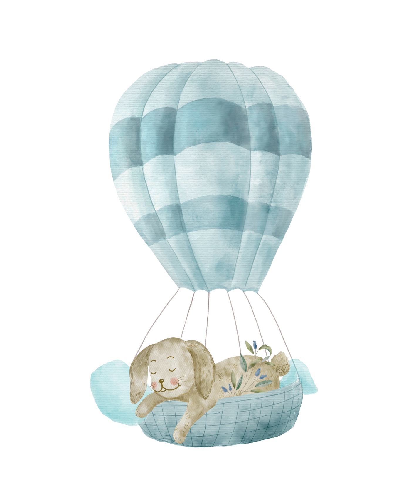 Lüttenhütt Poster "Schlafender Hase in Heißluftballon", Ballonfahren-Fantas günstig online kaufen