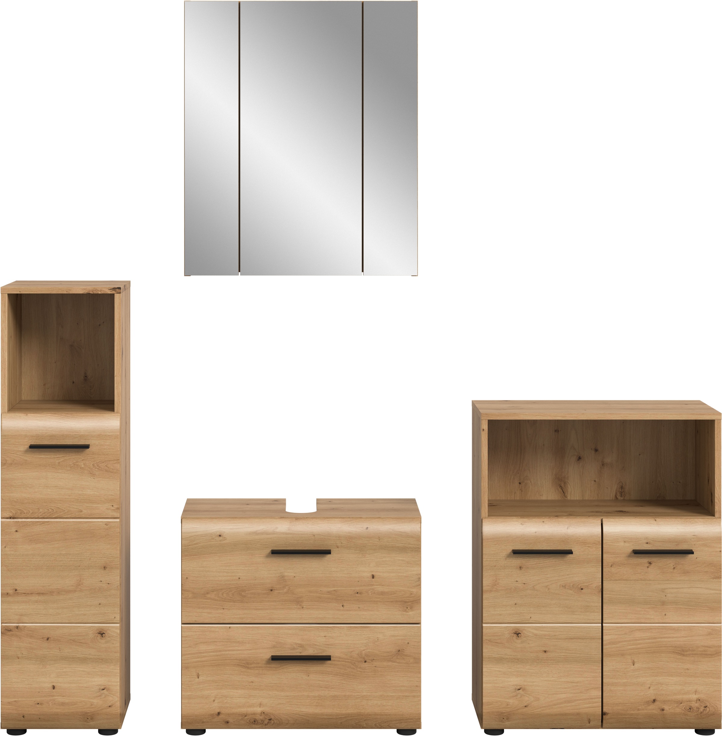 Thumbnail - INOSIGN Badmöbel-Set "FLORENZ, TOPSELLER, 4-teilige Badkombination, hochwertige MDF-Front" Set, Midischrank hoch, WBU, S...