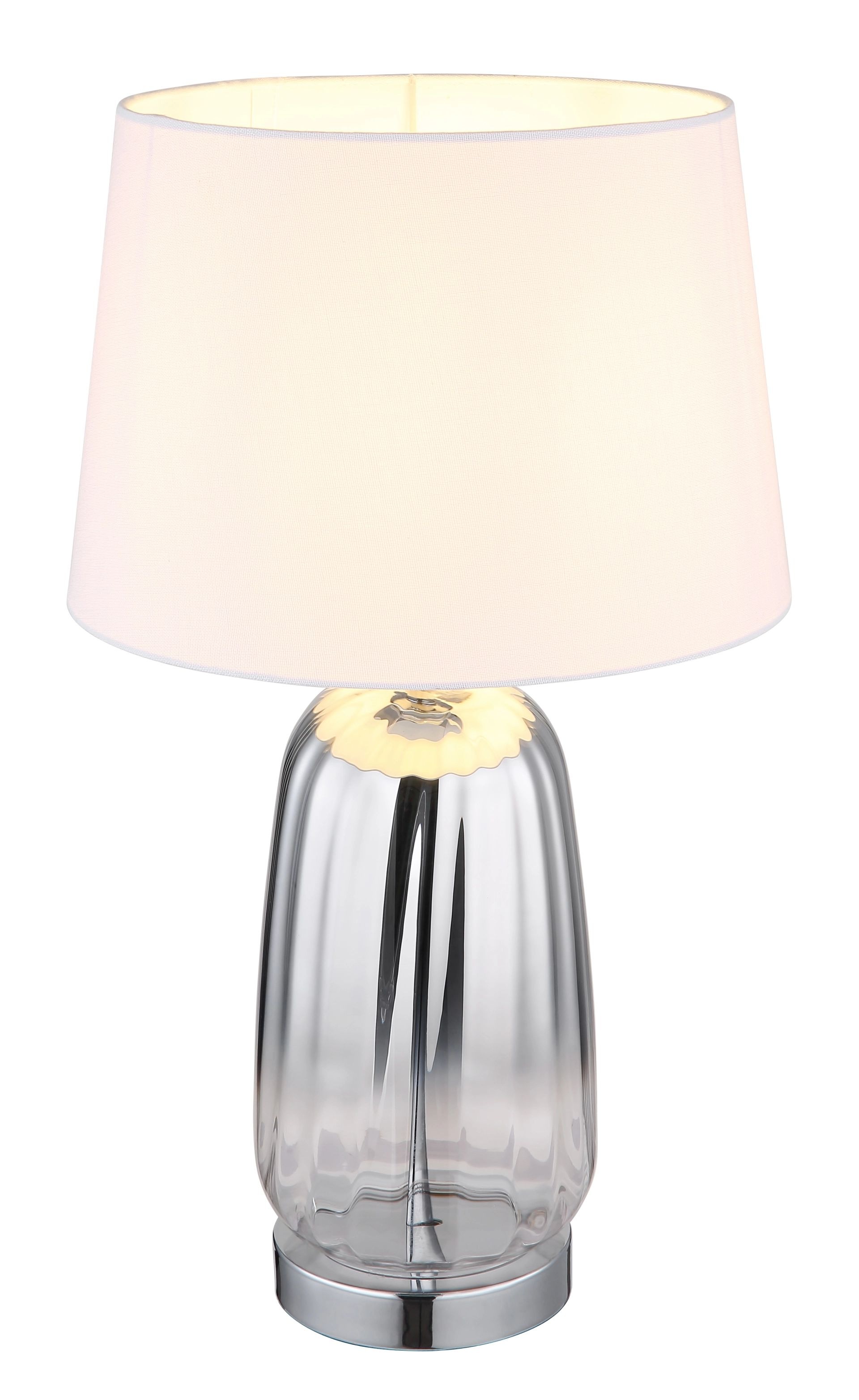 GLOBO LIGHTING Tischleuchte »CLASSY« E27 1 Stk. Design Tischlampe, Wohnzimmer, Schlafzimmer, Flur, Textilschirm