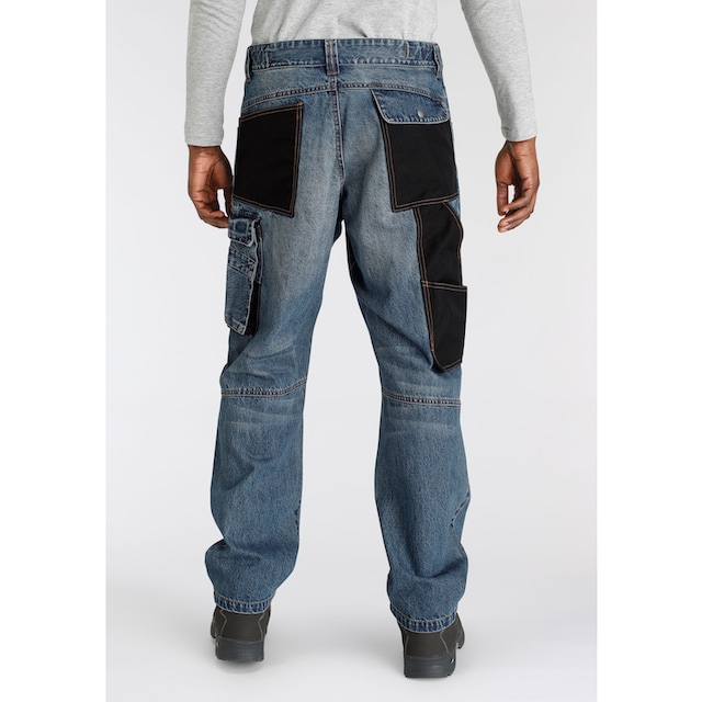 Northern Country Arbeitshose »Multipocket Jeans«, (aus 100% Baumwolle,  robuster Jeansstoff, comfort fit), mit dehnbarem Bund, 9 praktischen Taschen,  Knieverstärkung aus Cordura auf Rechnung | BAUR
