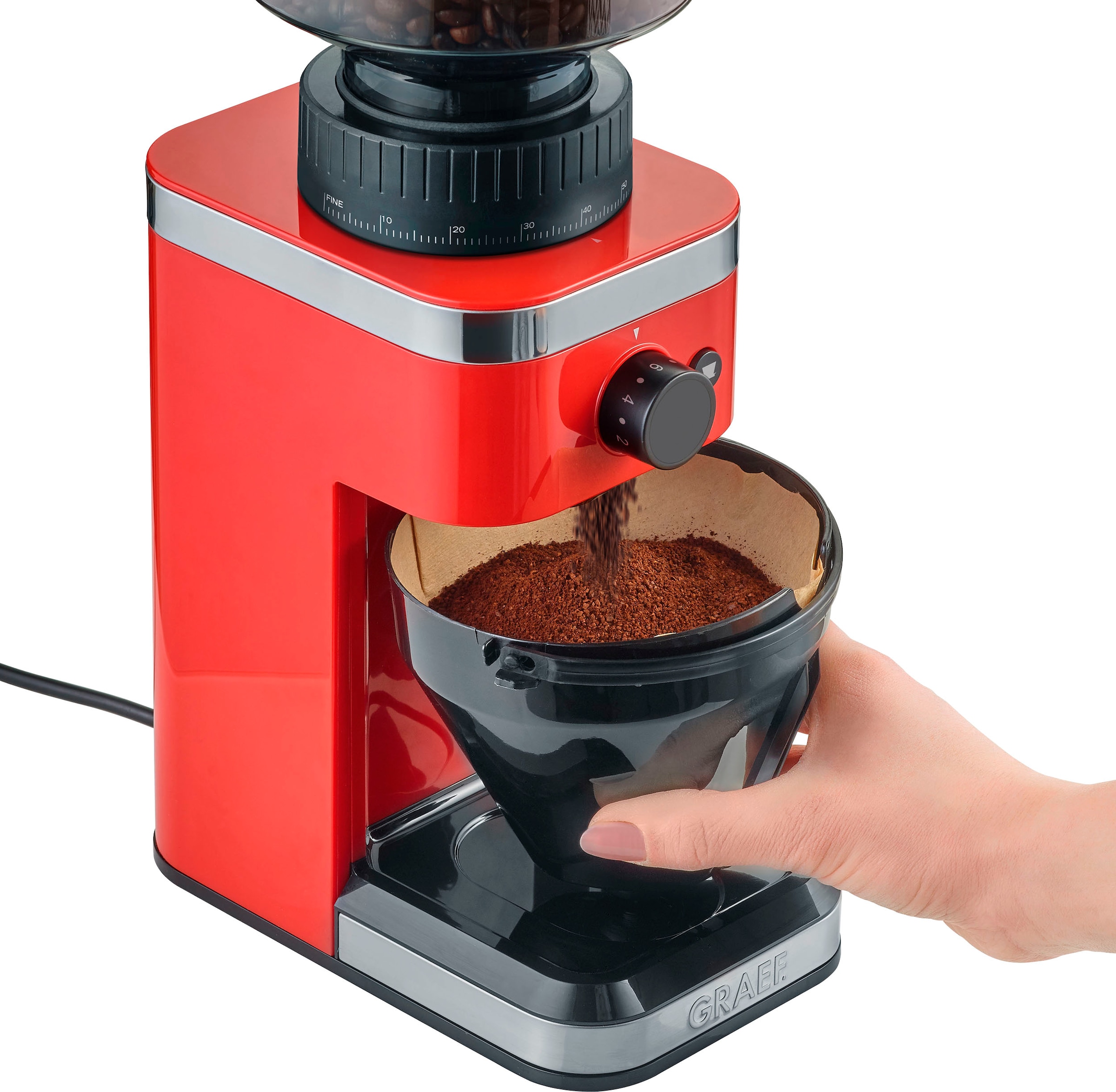 Graef Kaffeemühle »CM 503, rot«, 135 W, Kegelmahlwerk