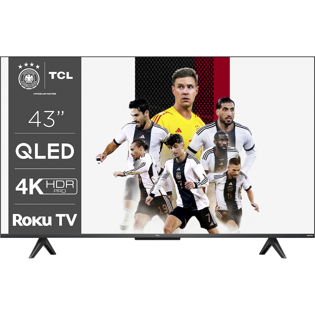 TCL QLED-Fernseher »43RC630X2«, 108 cm/43 Zoll, 4K Ultra HD, Smart-TV, HDR Pro, HDR10+, Dolby Vision, Game Master, HDMI 2.1, ONKYO Sound