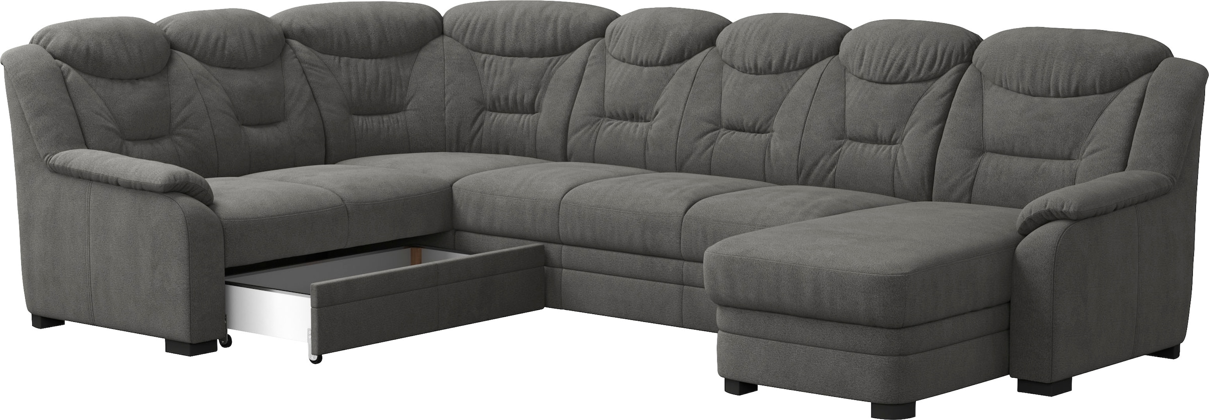 COTTA Wohnlandschaft »Marcus U-Form«, Bequeme Wohnlandschaft in klassischem Design mit hoher Rückenlehne