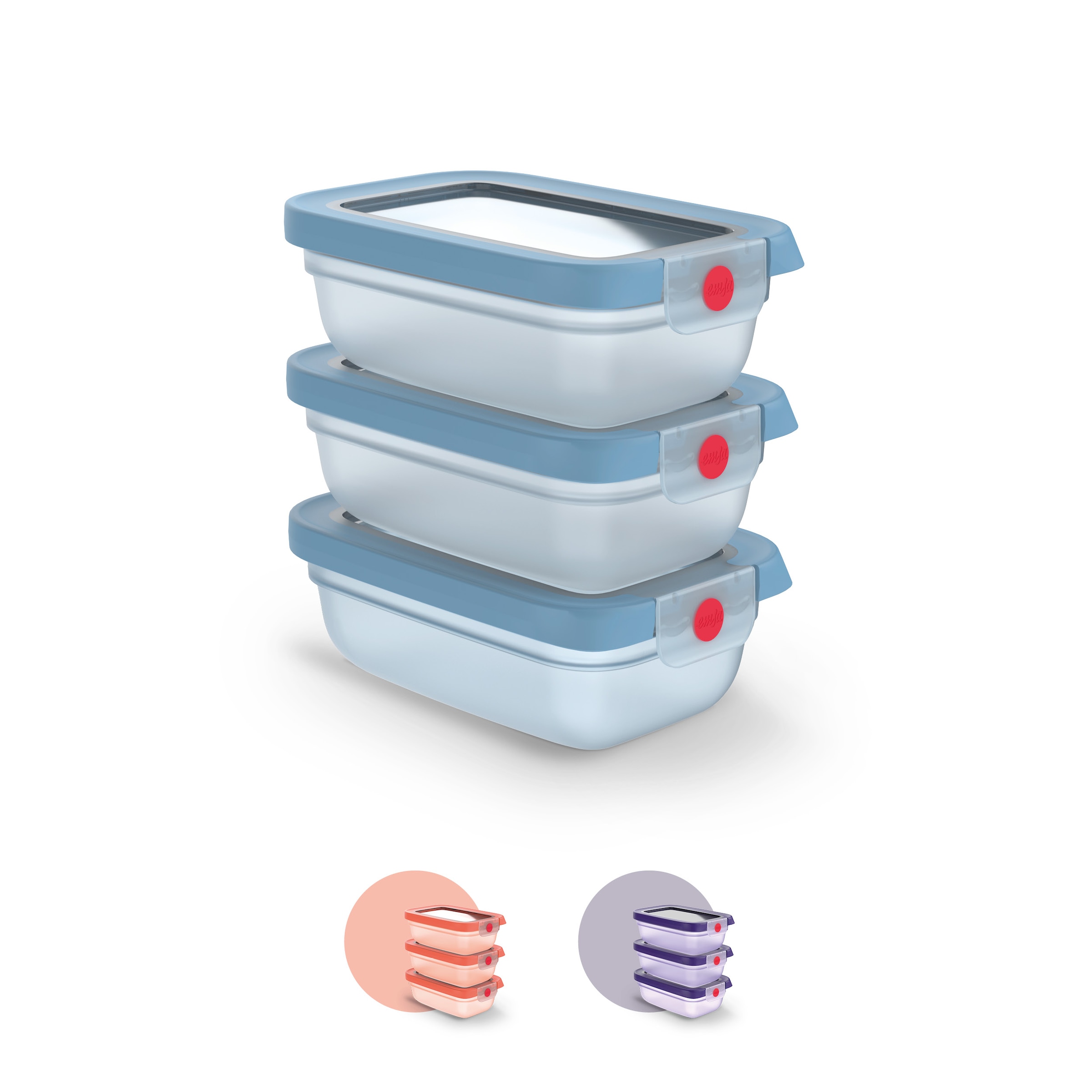 Emsa Frischhaltedose "oneClick" Set, 3 tlg. tlg. verschlossen mit nur 1 x K günstig online kaufen