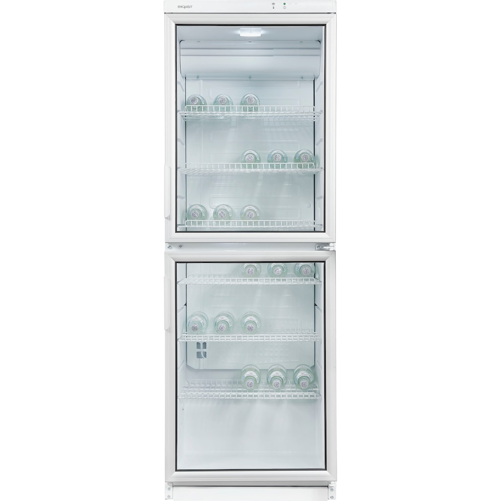 exquisit Getränkekühlschrank »GKS350-2-GT-280D weiss«, GKS350-2-GT-280D weiss, 173 cm hoch, 60 cm breit