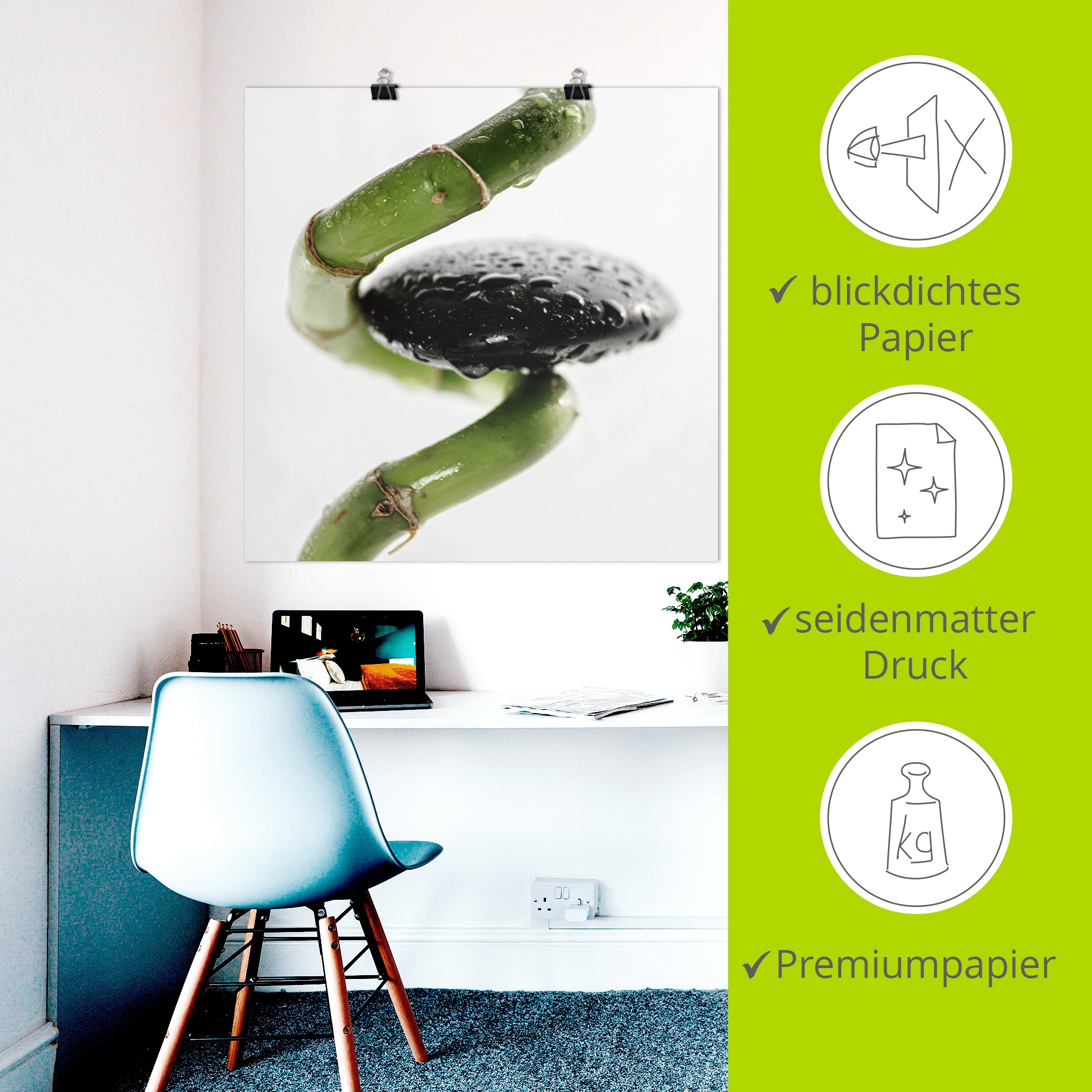 Artland Wandbild »Zen in Balance - Harmonie der Elemente« Spa Bilder 1 Stk. tlg. als Alubild, Leinwandbild, Poster, Wandaufkleber in verschied. Größen