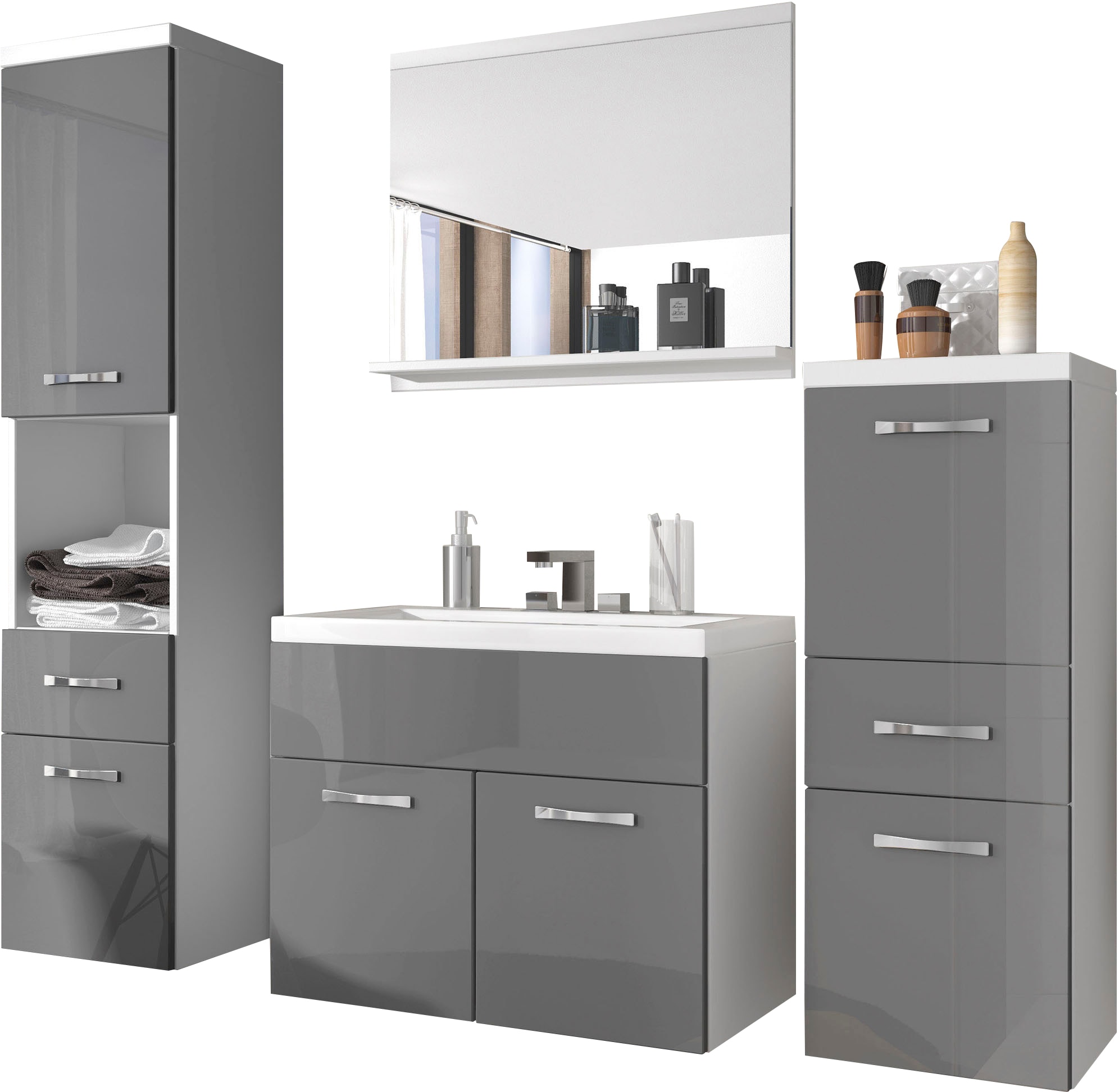 welltime Badmöbel-Set "ELDA" Komplett-Set, 5 Stk. tlg. günstig online kaufen