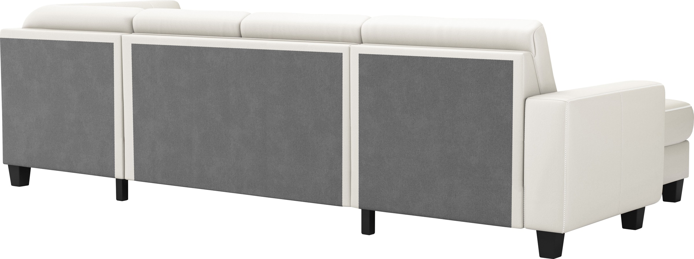 Wohnlandschaft HOME AFFAIRE "Varese", weiß (reinweiß), B:304cm H:91cm T:170cm, Sofas, Wohnlandschaft, wahlweise mit Bettfunktion und Bettkasten 3