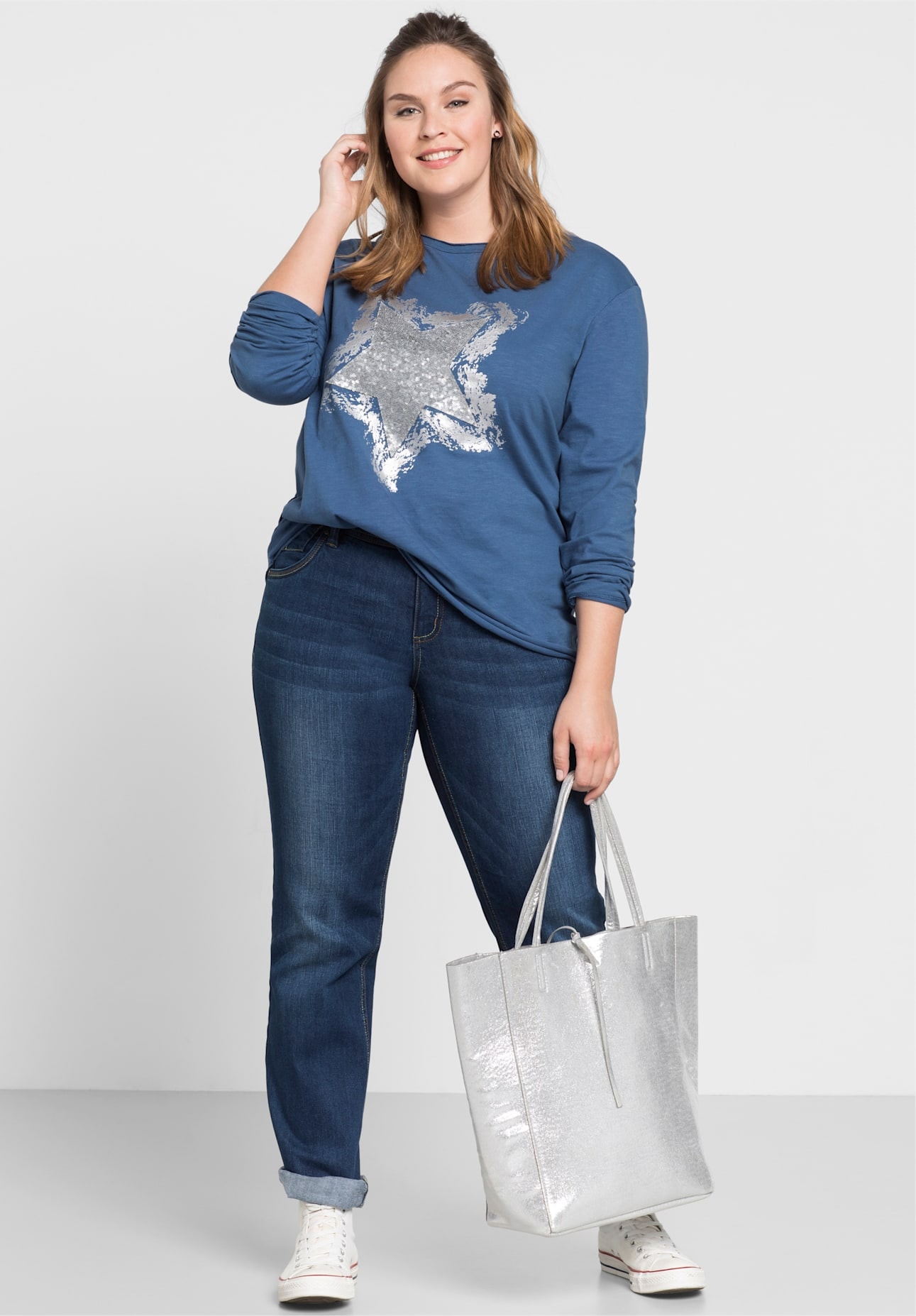 Sheego Stretch-Jeans 1 Stk. tlg. günstig online kaufen