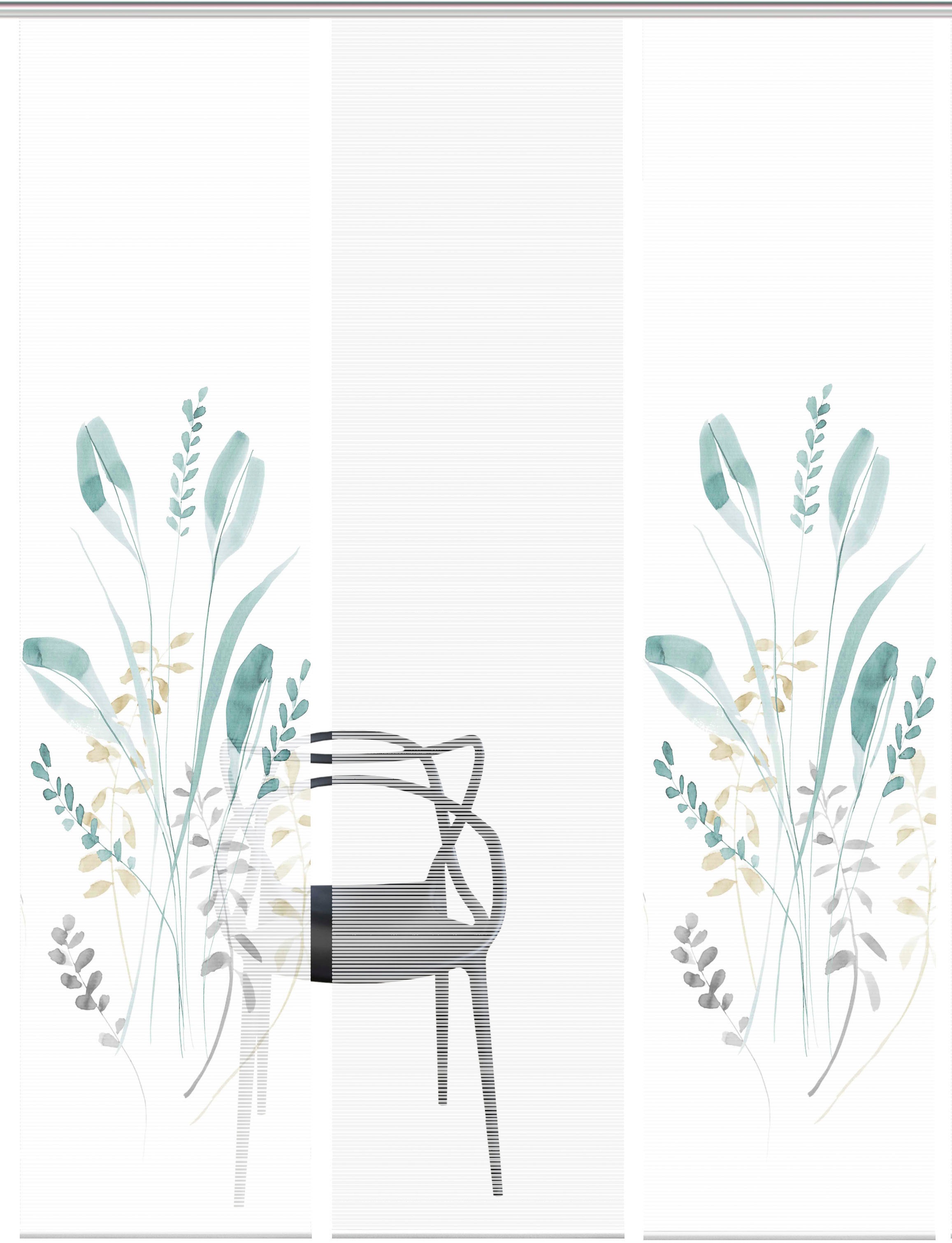 Vision S Schiebegardine "AYENE 3er SET" Paneelwagen 3 Stk. tlg. Schiebevorh günstig online kaufen