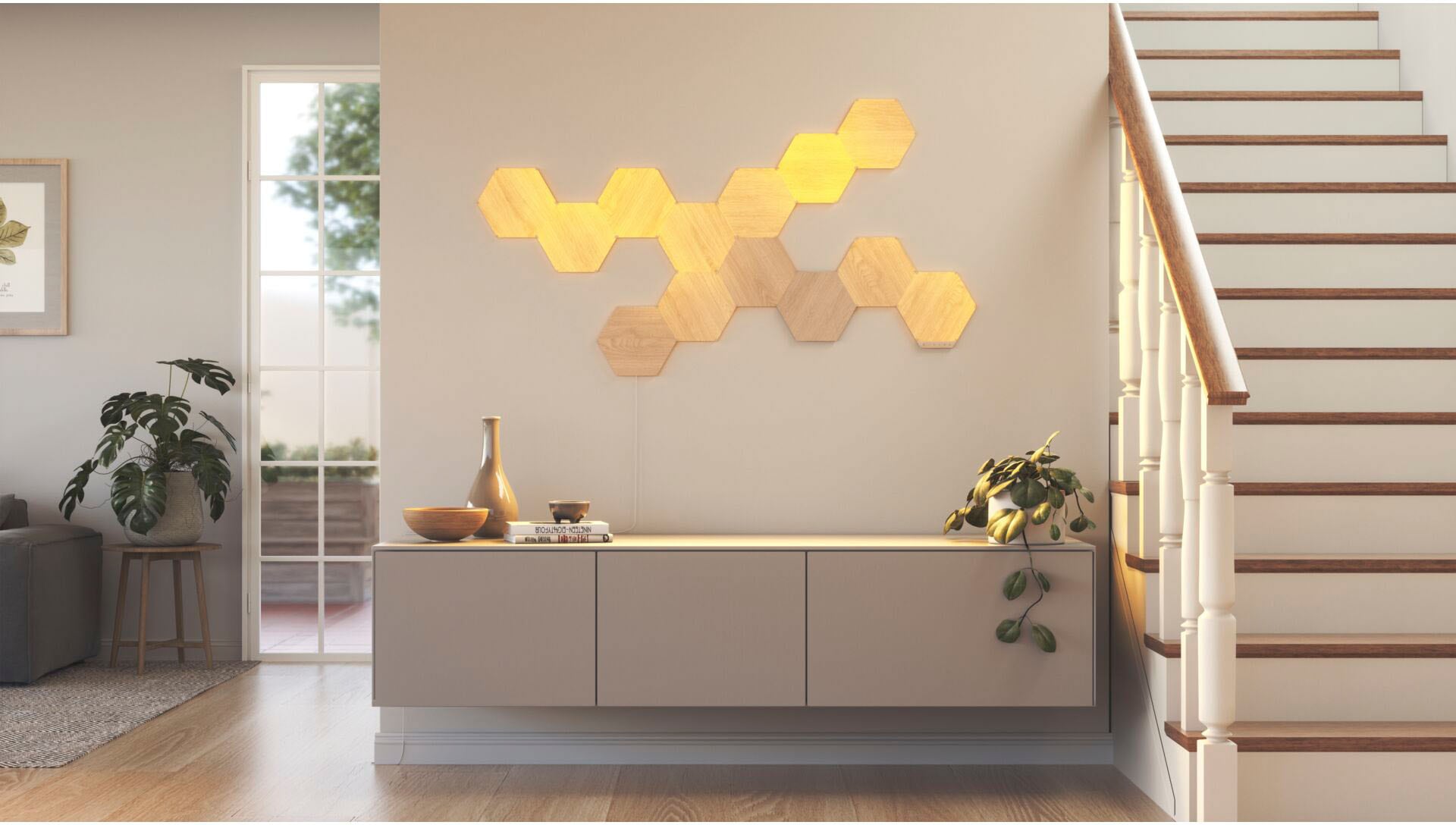 nanoleaf Dekolicht »Elements Wood Look«, Smarte Technologie und elegante  Beleuchtung bestellen | BAUR