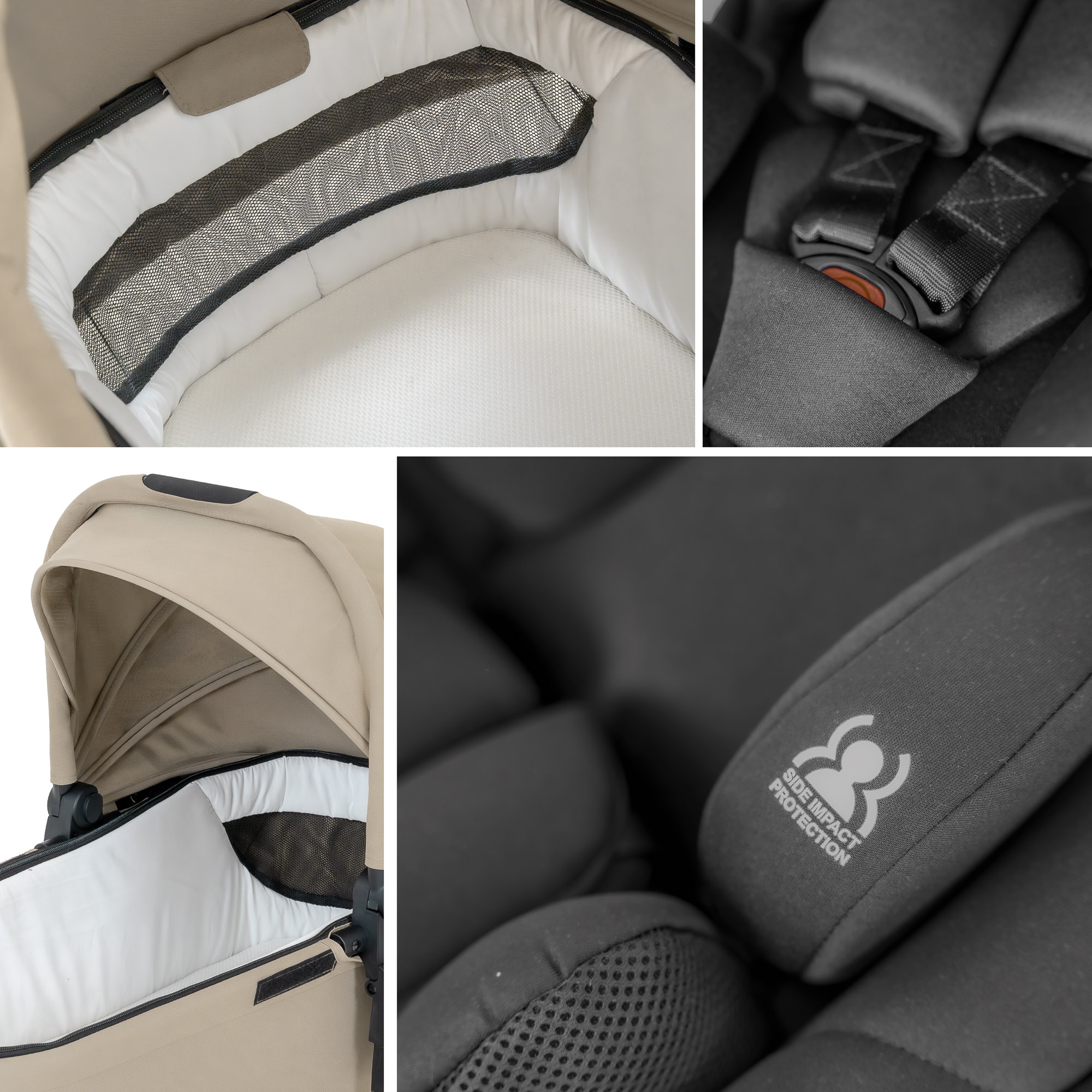 BabyGo Kombi-Kinderwagen »Evolution« 22 kg mit Babywanne, Babyschale, Wickeltasche und Sportsitz