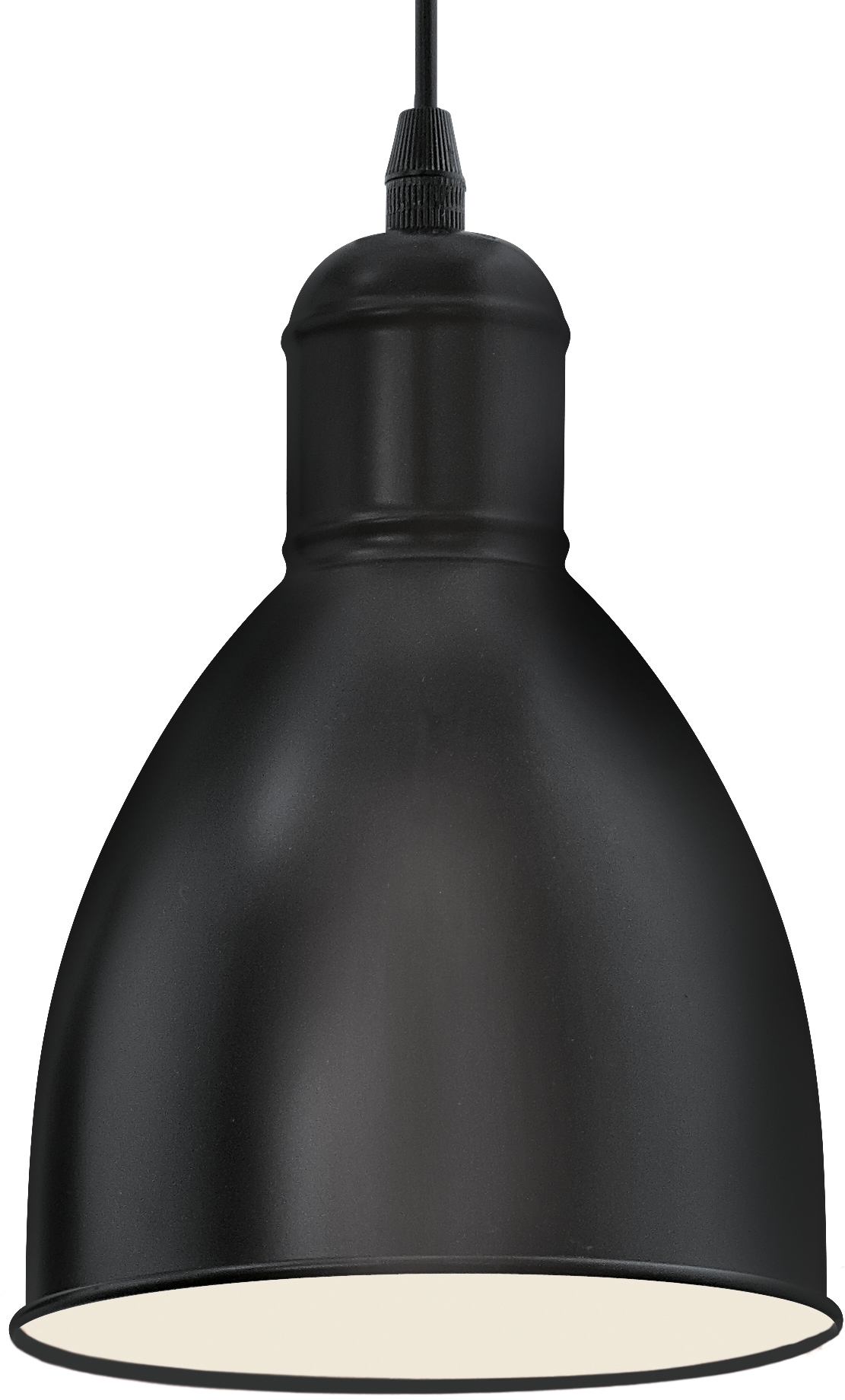 EGLO Pendelleuchte »PRIDDY Hängeleuchte, Pendellampe, Stahl, schwarz, E27, Industrial« E27 Wohnzimmerlampe, Esszimmerlampe, 4 flammig, Vintage, 110x97,5x15,5cm