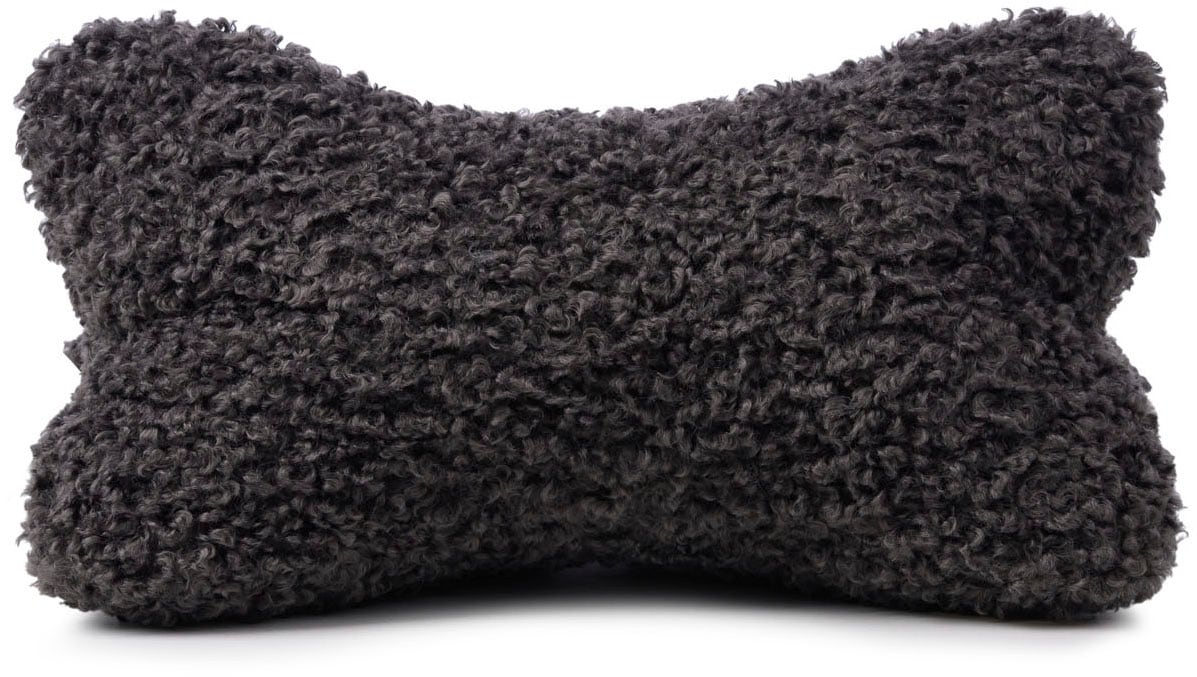 Nackenkissen GÖZZE, B:40cm H:19cm L:25cmanthrazit, Polyester, Funktionskissen, "Curly Lesekissen Rolf"