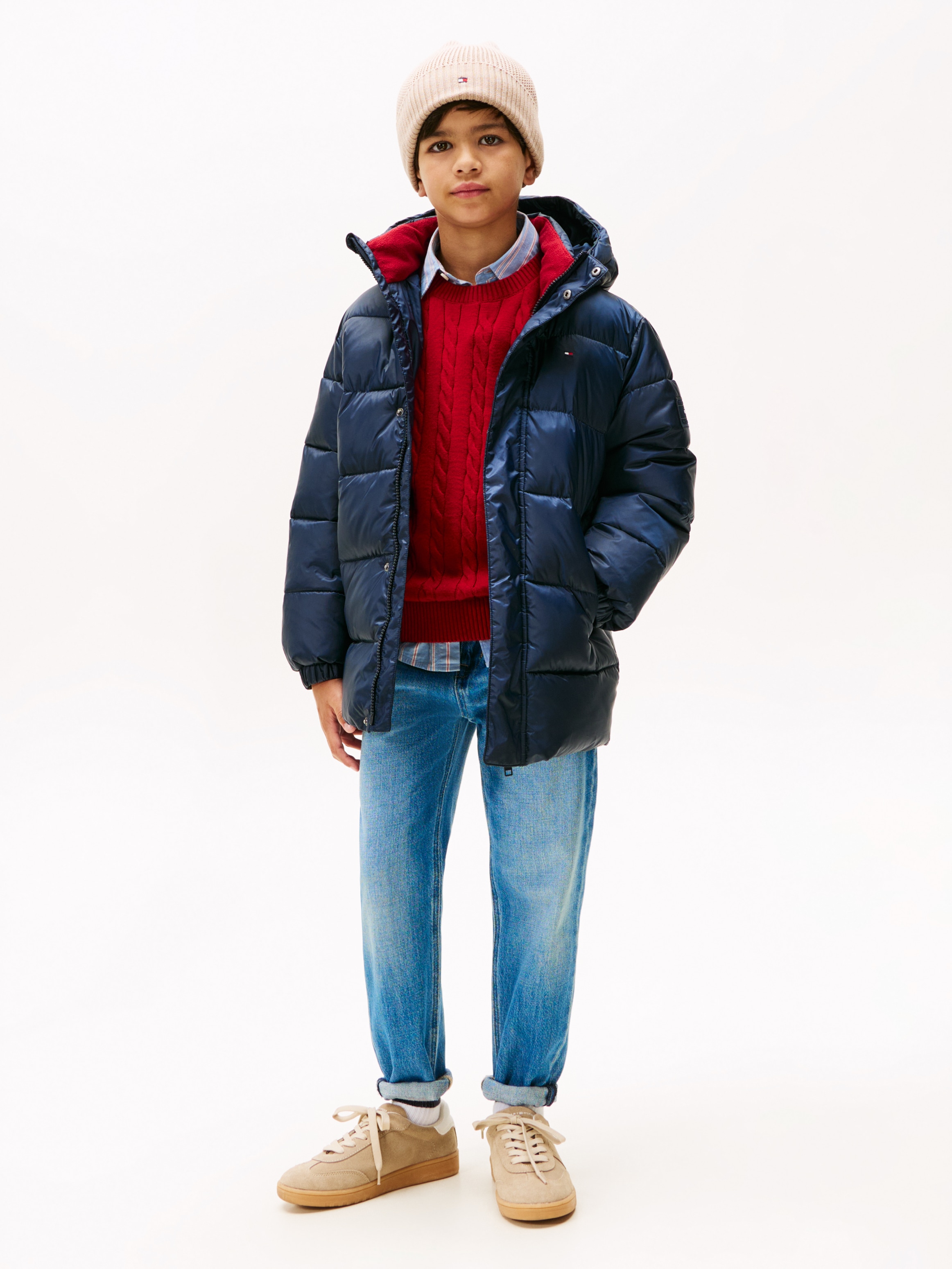 Tommy Hilfiger Steppjacke »ESSENTIAL PADDED PARKA«, mit Kapuze, Kinder bis 16 Jahre
