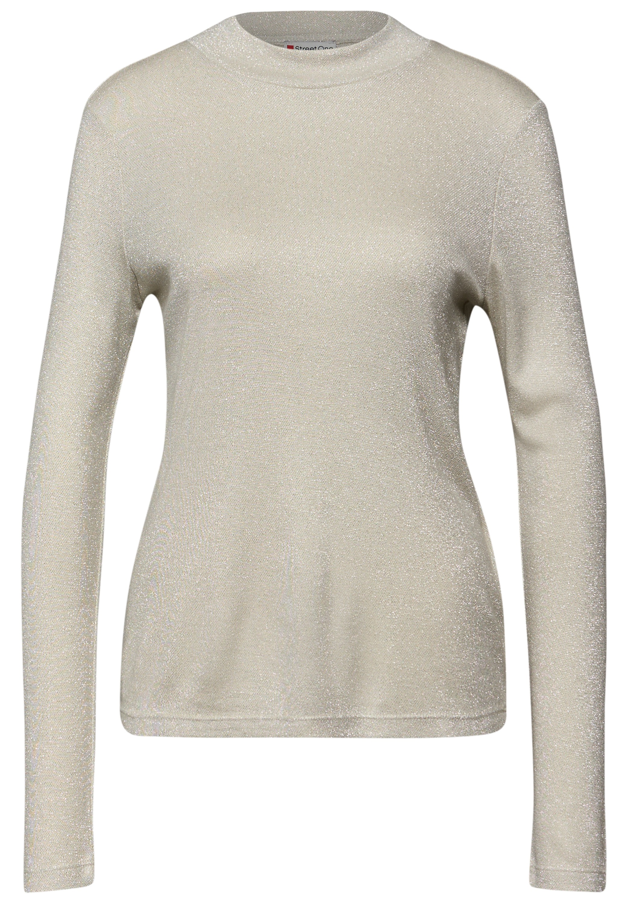 STREET ONE Langarmshirt im Glitzer-Look
