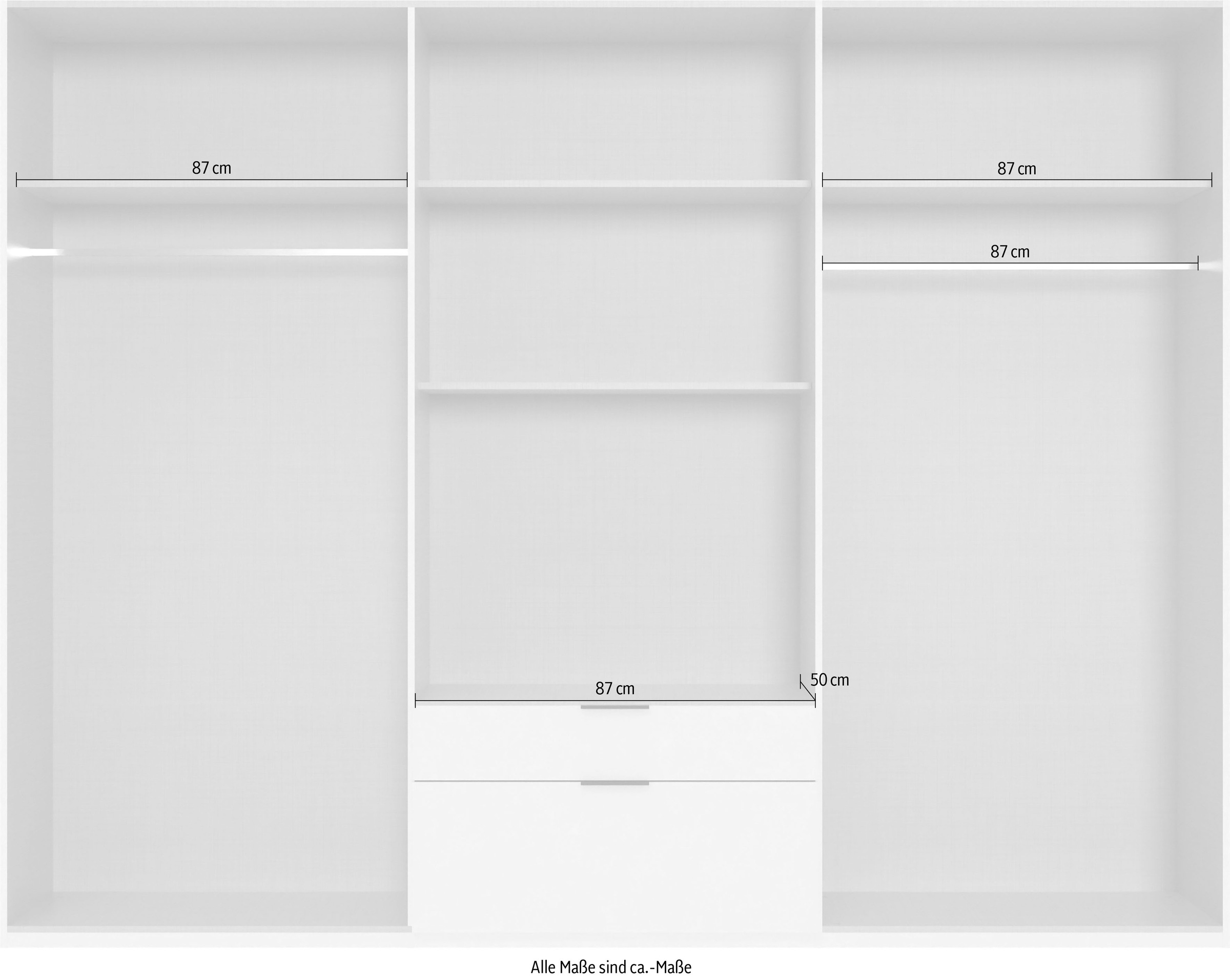 Wimex Drehtürenschrank »Mugano«, (mit langen oder kurzen Griffen aus Metall), in vielen Breiten, 208 oder 236 cm hoch, Made in Germany