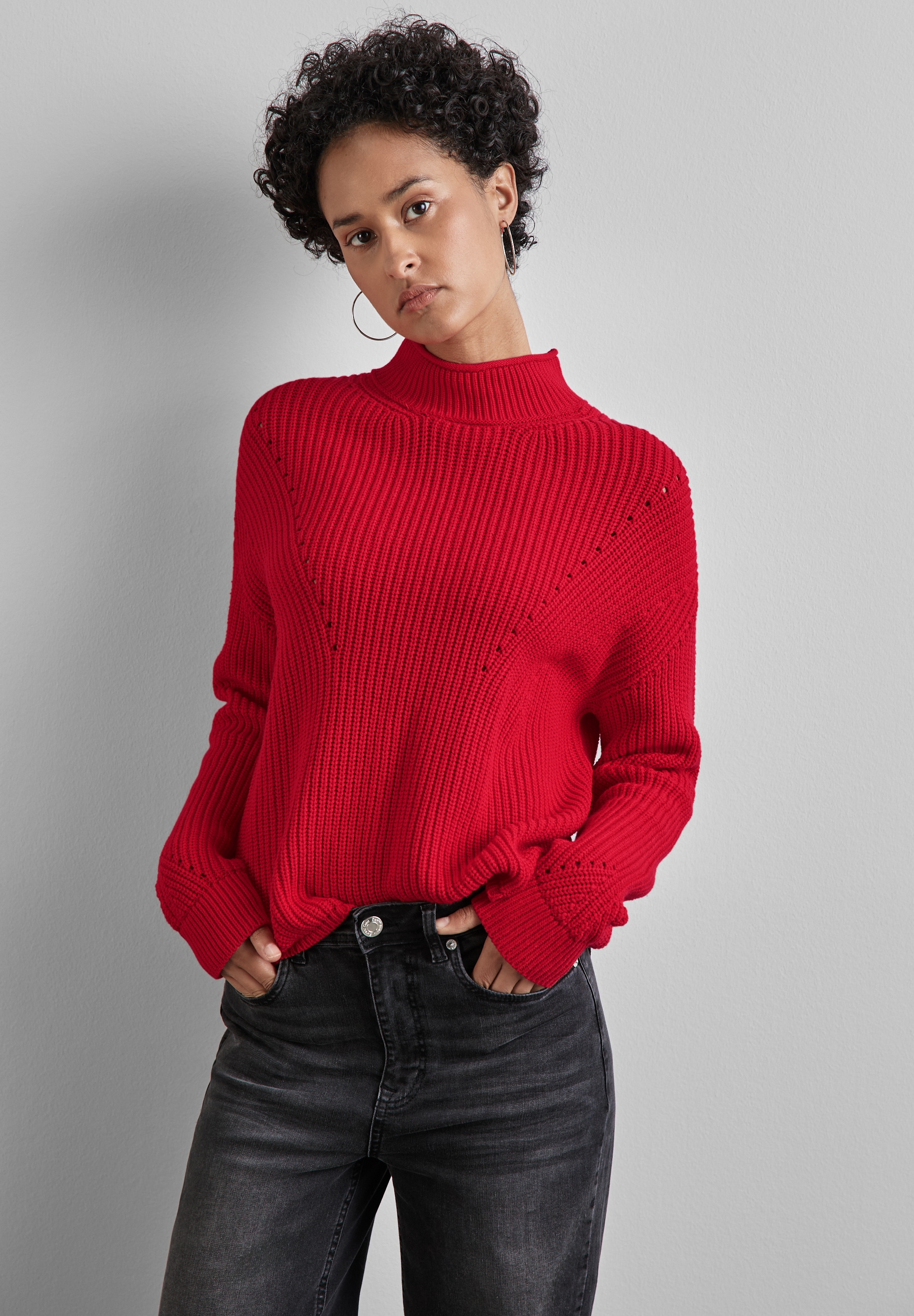 Strickpullover, mit Turtleneck