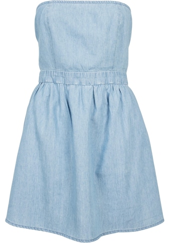 Shirtkleid »Urban Classics Damen Ladies Denim Bandeau Dress«, (1 tlg.)