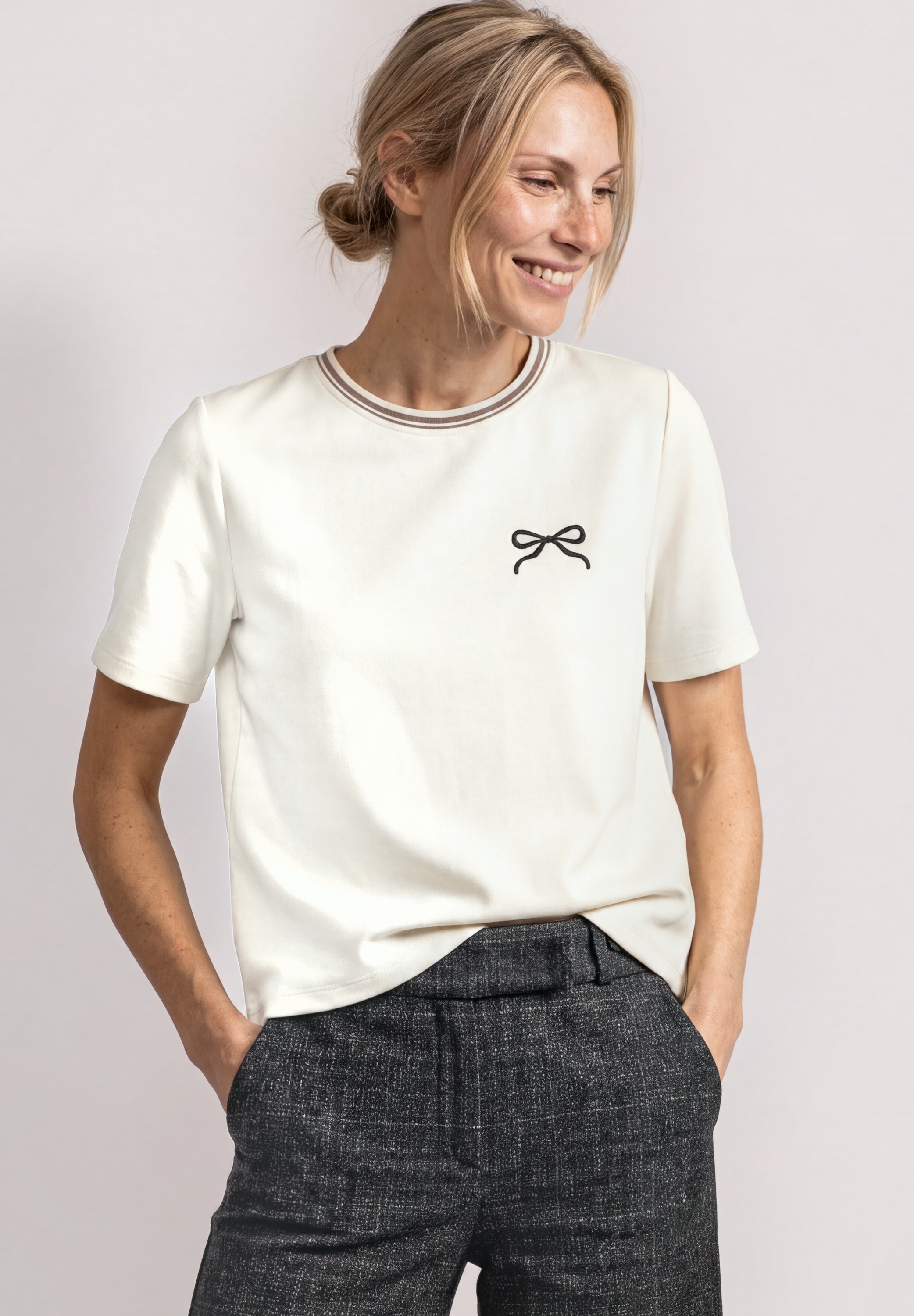 STREET ONE T-Shirt mit Rundhalsausschnitt