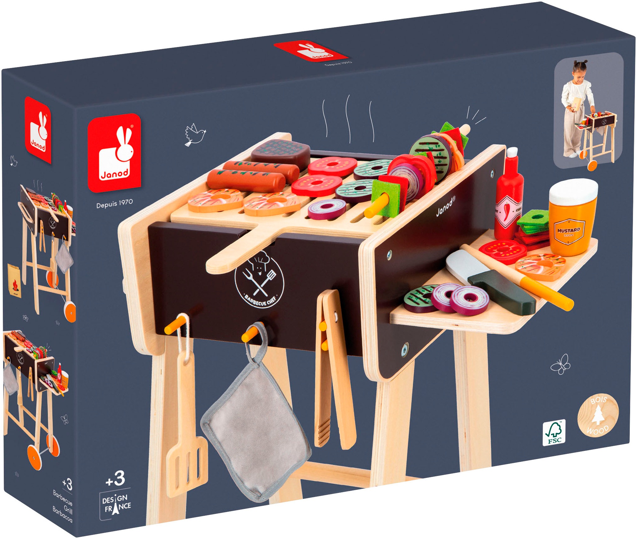 Janod Kinder-Grill, FSC®- schützt Wald - weltweit