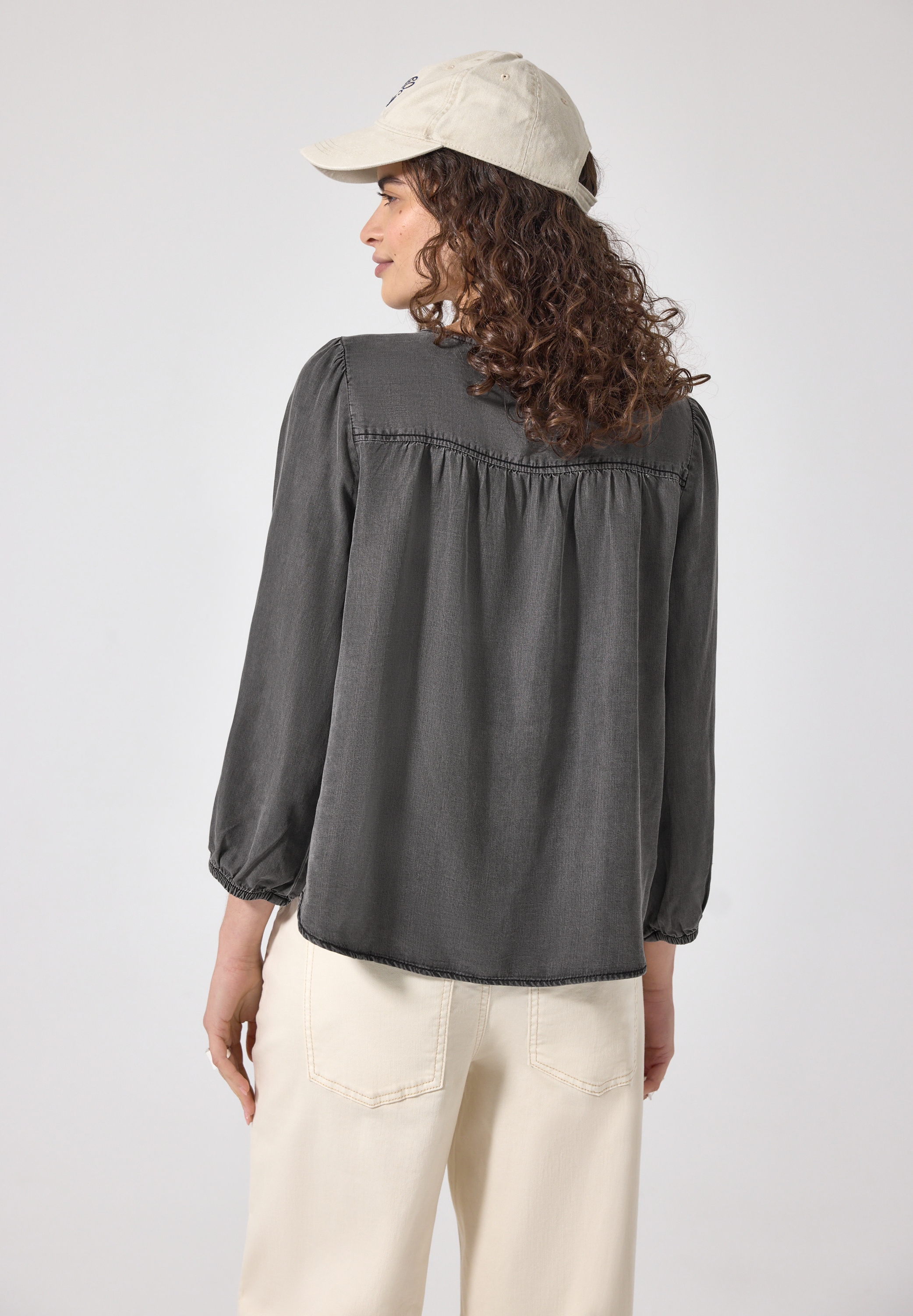 STREET ONE STUDIO Jeansbluse in Denim-Optik
