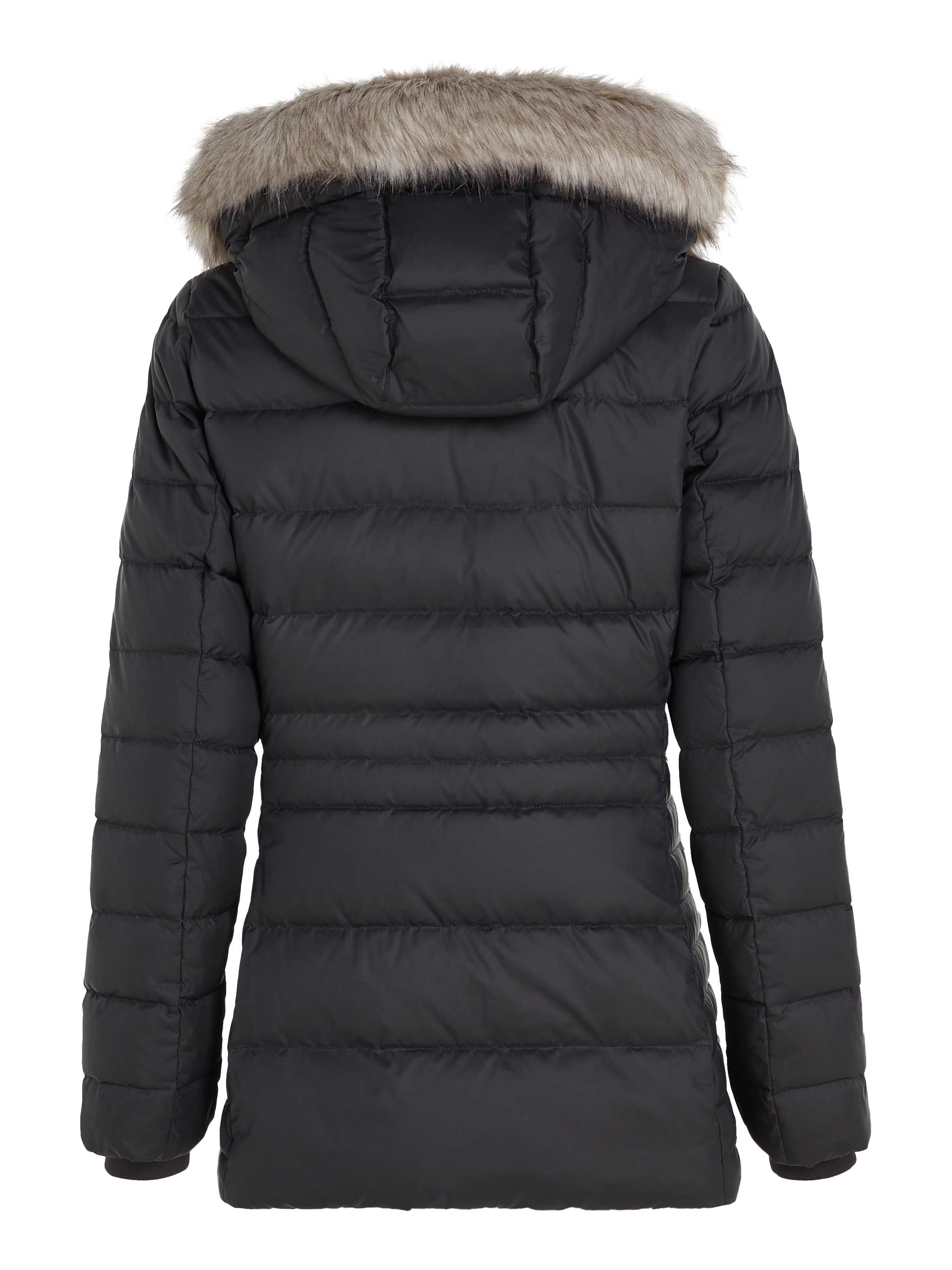 Tommy Hilfiger Daunenjacke »TYRA DOWN JACKET WITH FUR«, mit Kapuze, mit Kunstpelz-Besatz an Kapuze