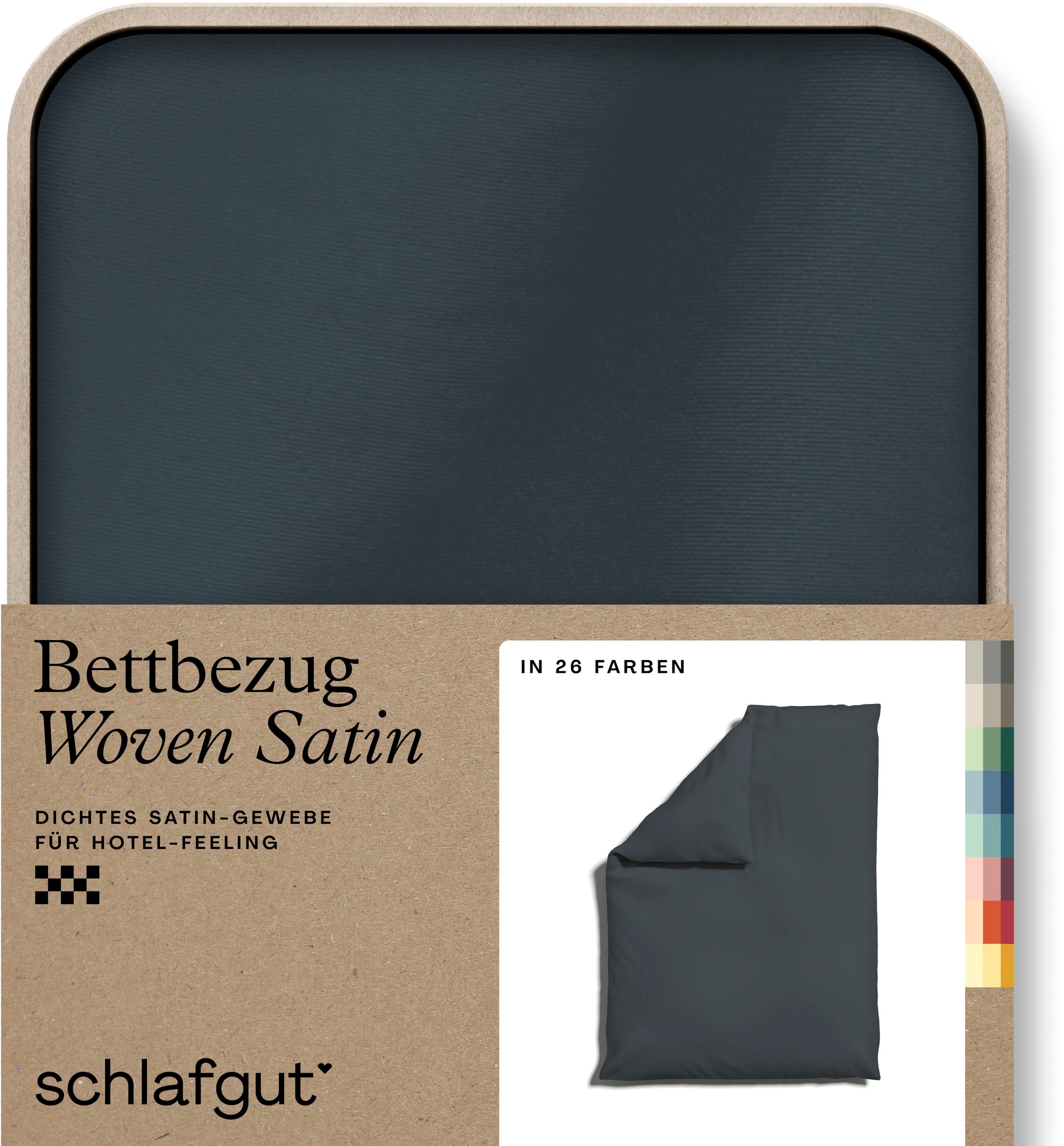Schlafgut Bettbezug "Premium Woven Satin, 100% Baumwolle, Fadendichte 300TC" besonders dicht gewebt, Mix & Match: passender Kissenbezug erhältlich