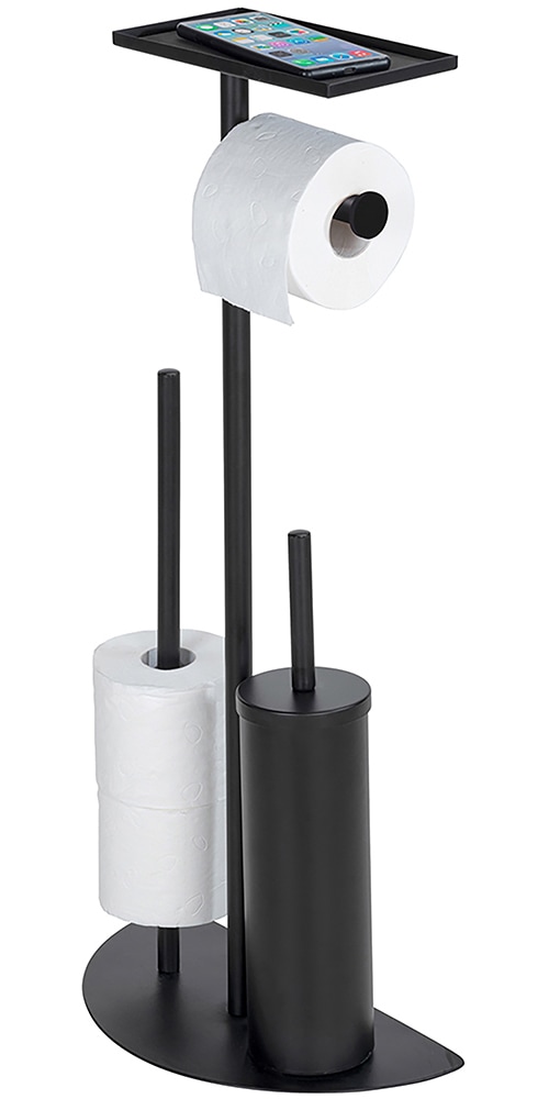 WENKO WC-Garnitur "Modell Cosenza Neo" aus Kunststoff  Metall platzsparende günstig online kaufen