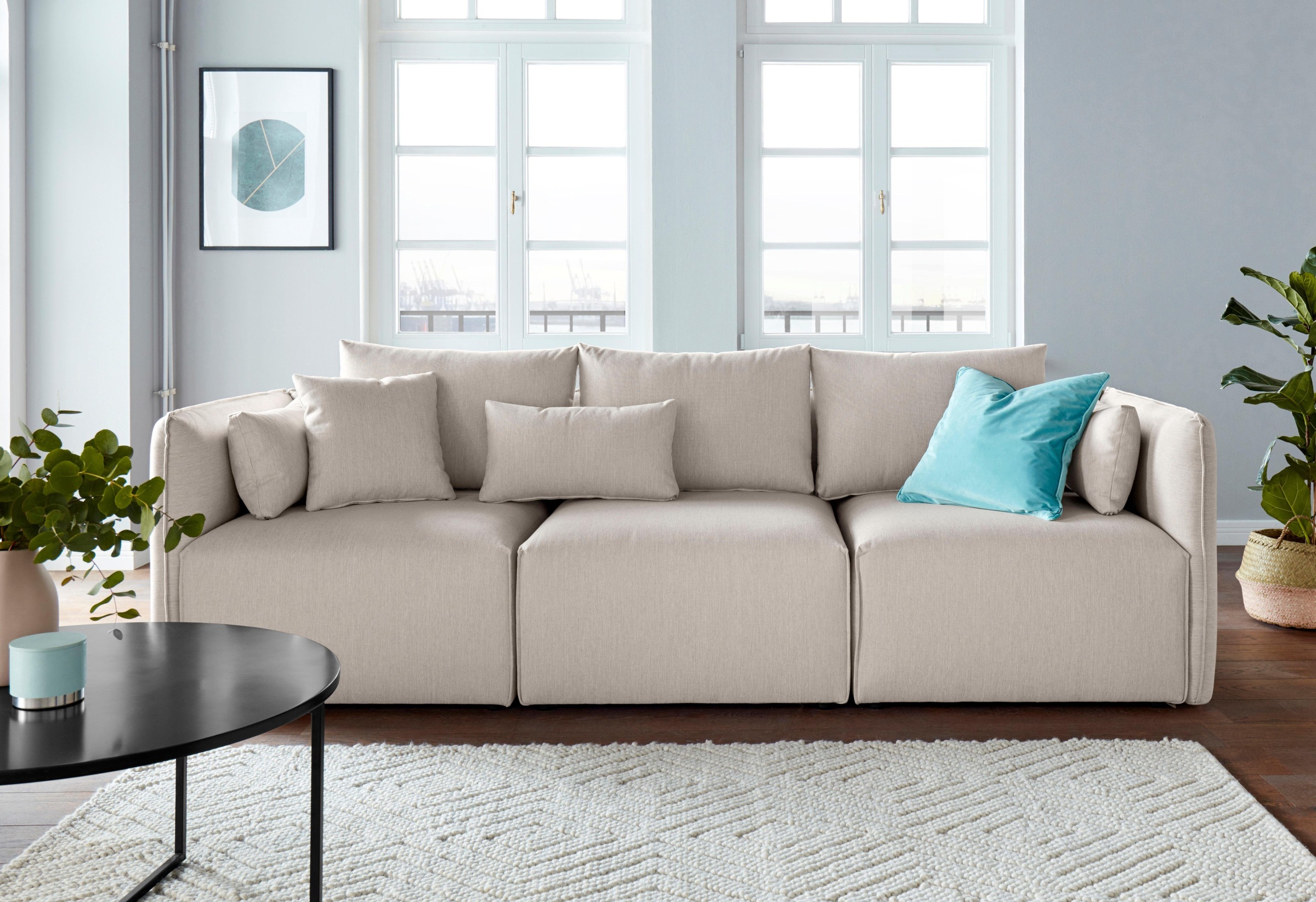 OTTO home 3-Sitzer "Nöre" 3 Teile, in vielen Bezugsqualitäten und Farben s. günstig online kaufen