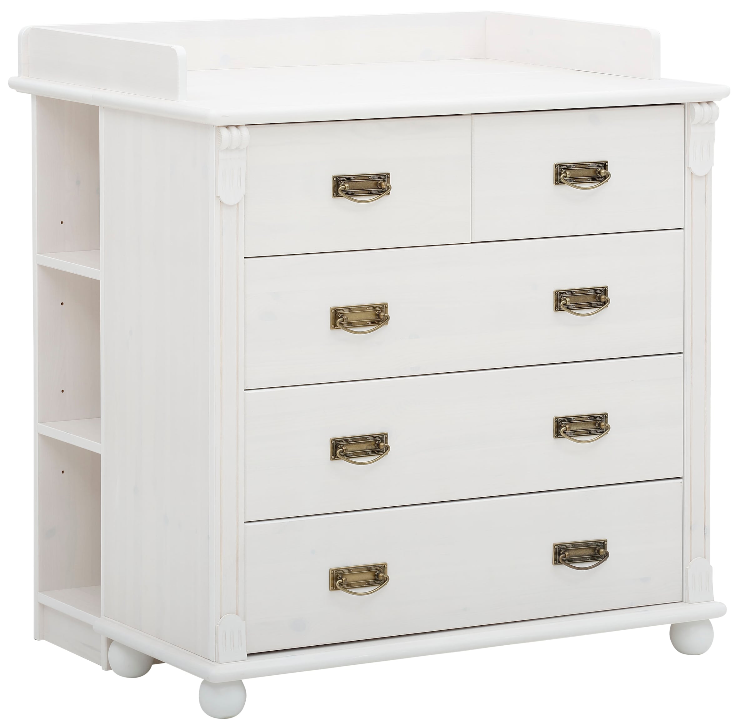 OTTO home Wickelkommode ""Aimo", Kommode, Landhausstil, mit edlen Messinggr günstig online kaufen