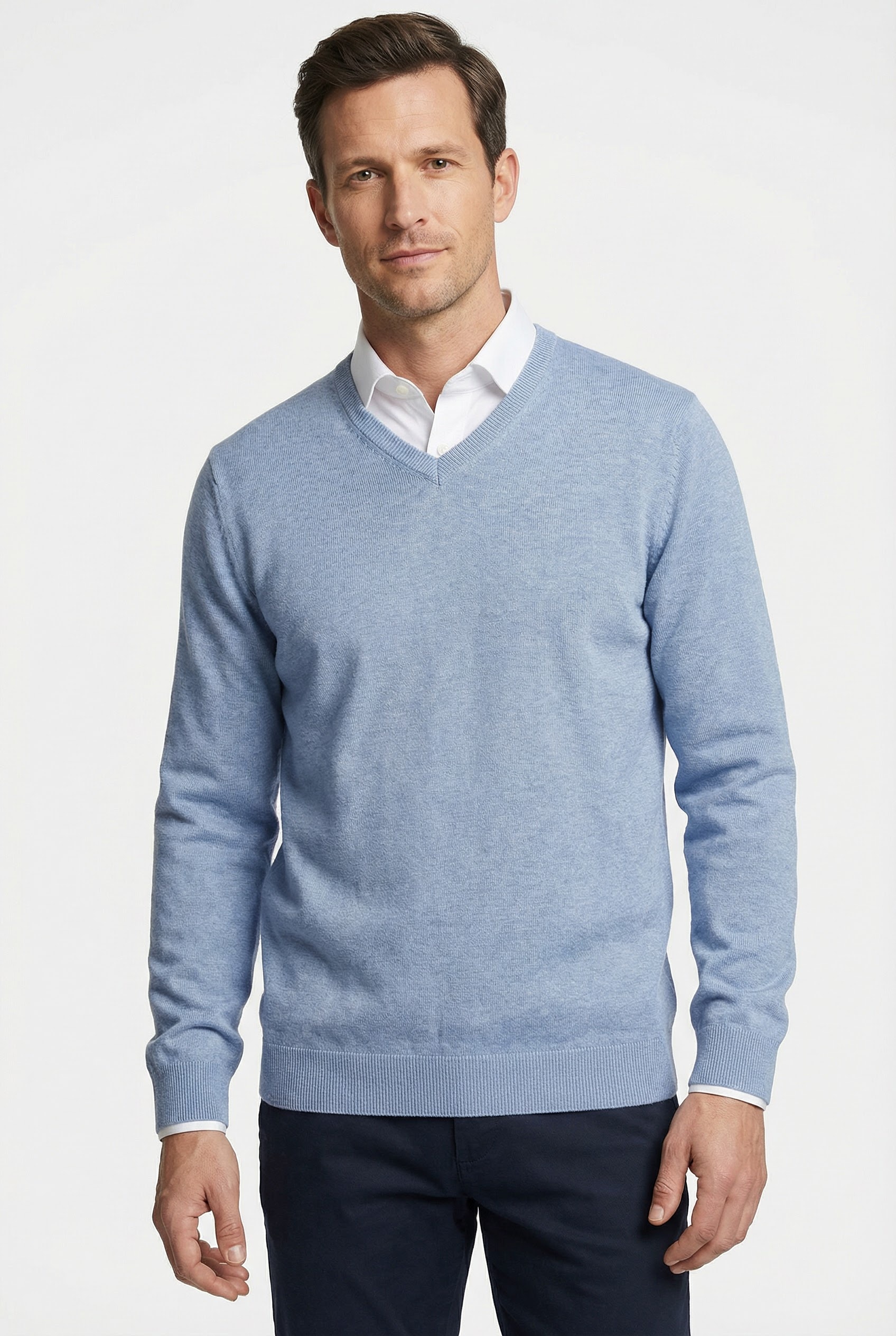 MARVELIS Strickpullover V-Ausschnitt, regular fit, Baumwolle günstig online kaufen