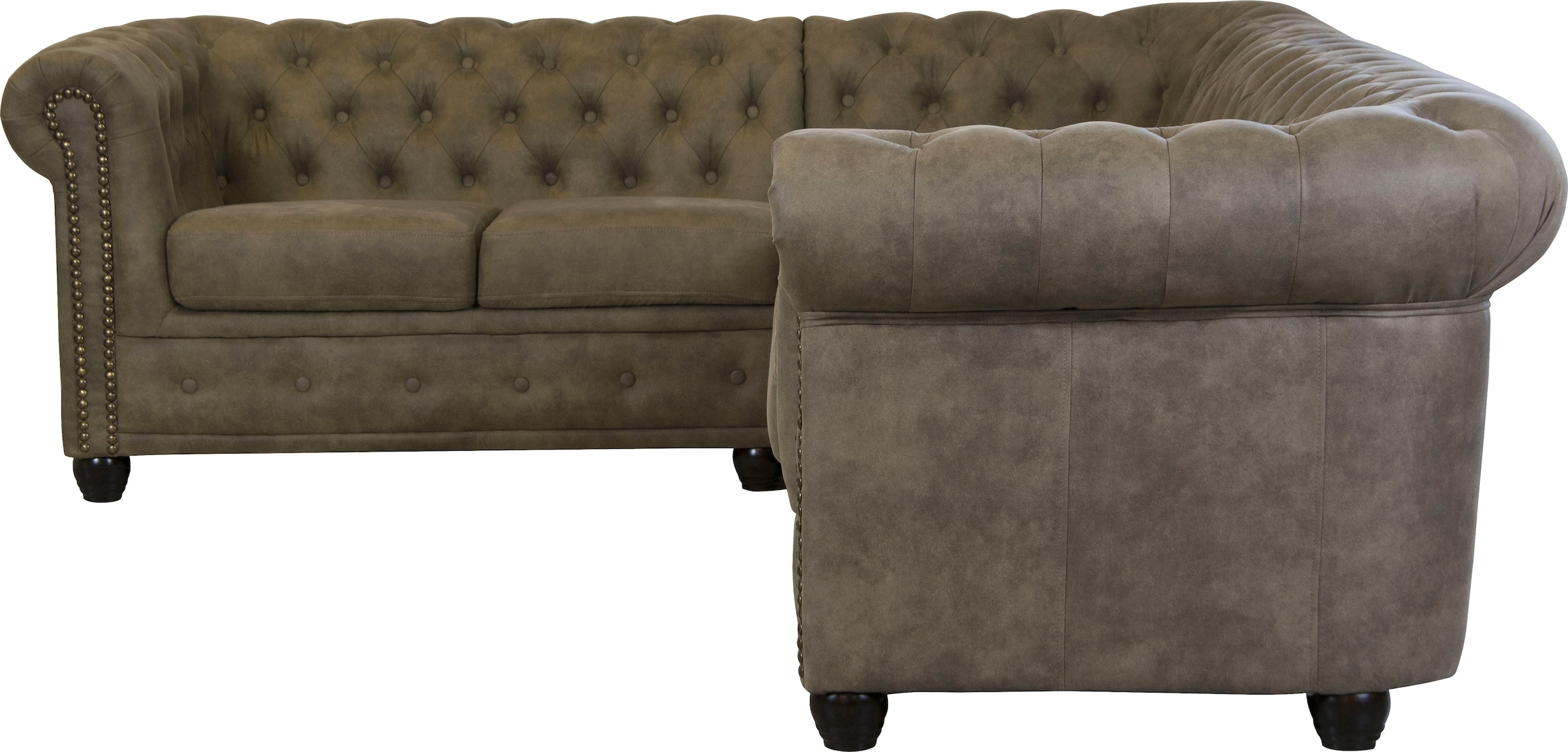 Home affaire Chesterfield-Sofa »Rysum L-Form«, Chesterfield-Optik, langer Schenkel links oder rechts