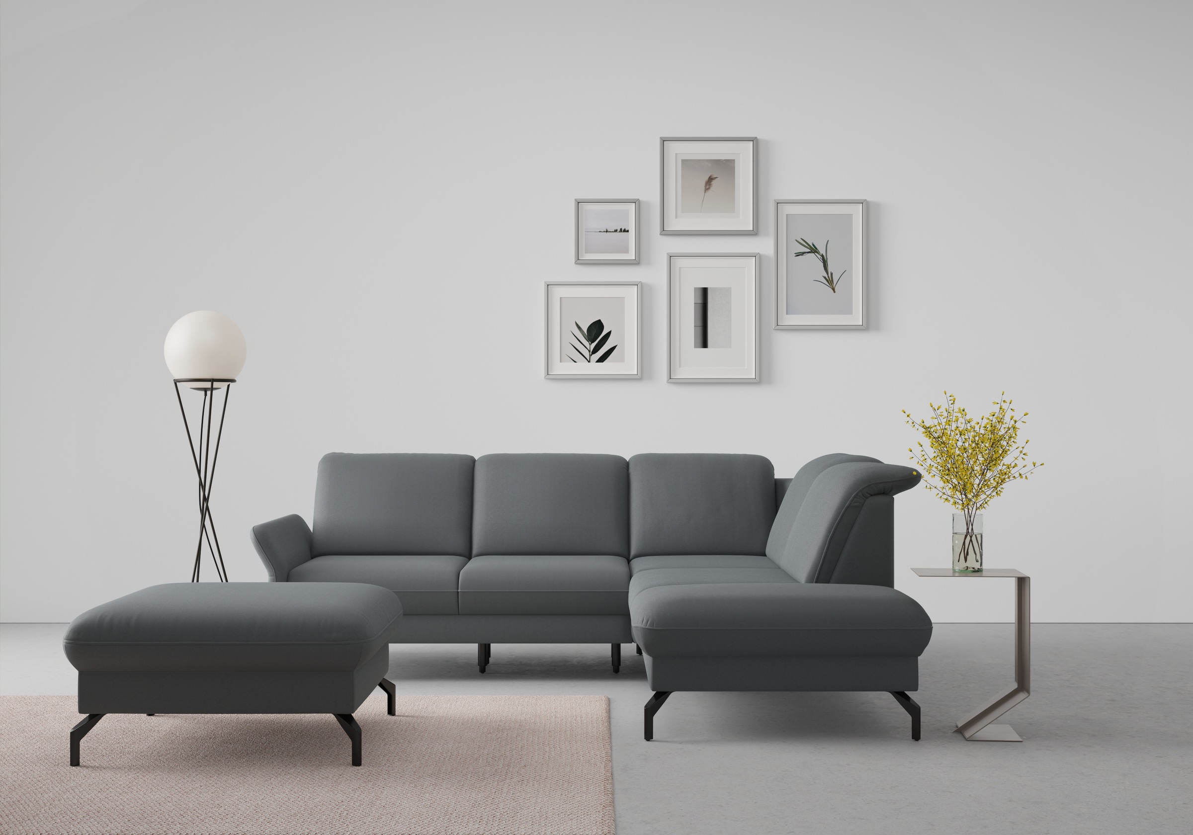 sit&more Ecksofa "Fashion L-Form" wahlweise mit Kopfteilverstellung und Vorziehsitz, motorisch