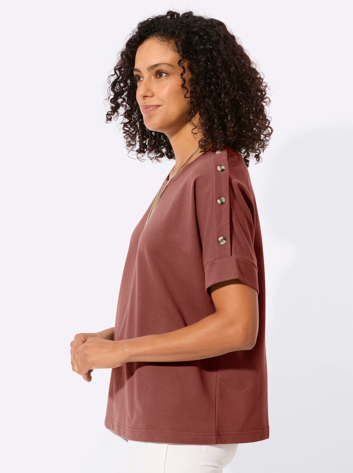 Casual Looks Sweatshirt Femme Rouge-Marron 52 3