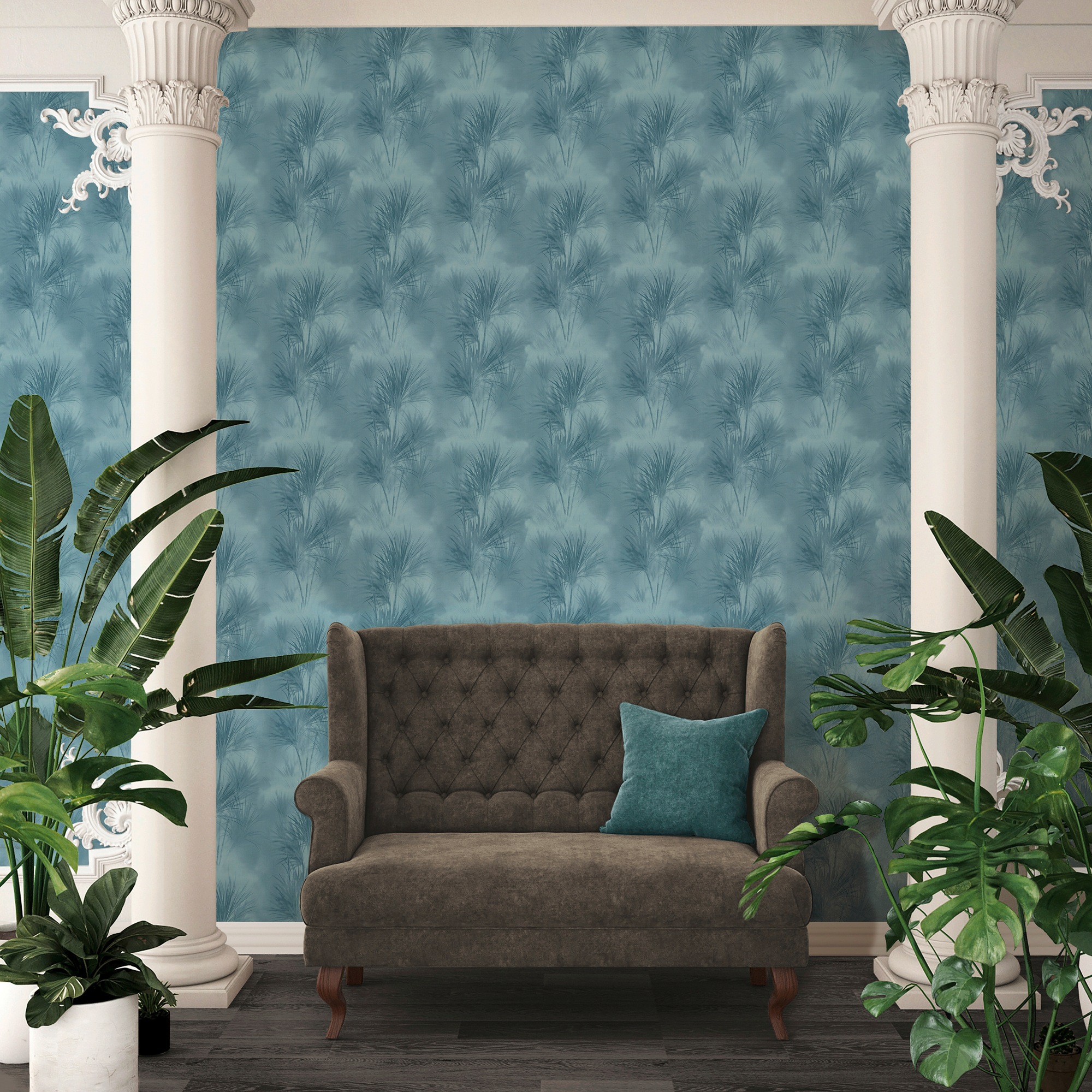 A.S. Création Vliestapete »Exotic Life mit Palmenblättern«, floral-botanisch-Wald, Tapete Dschungel Tapeten Wohnzimmer Schlafzimmer Küche modern Design