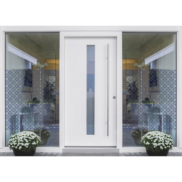 100 kaufen statisch blau«, glattstatisch haftend »Look | x cm, Blumenmuster MySpotti 60 BAUR halbtransparent, haftend, Grafik Fensterfolie