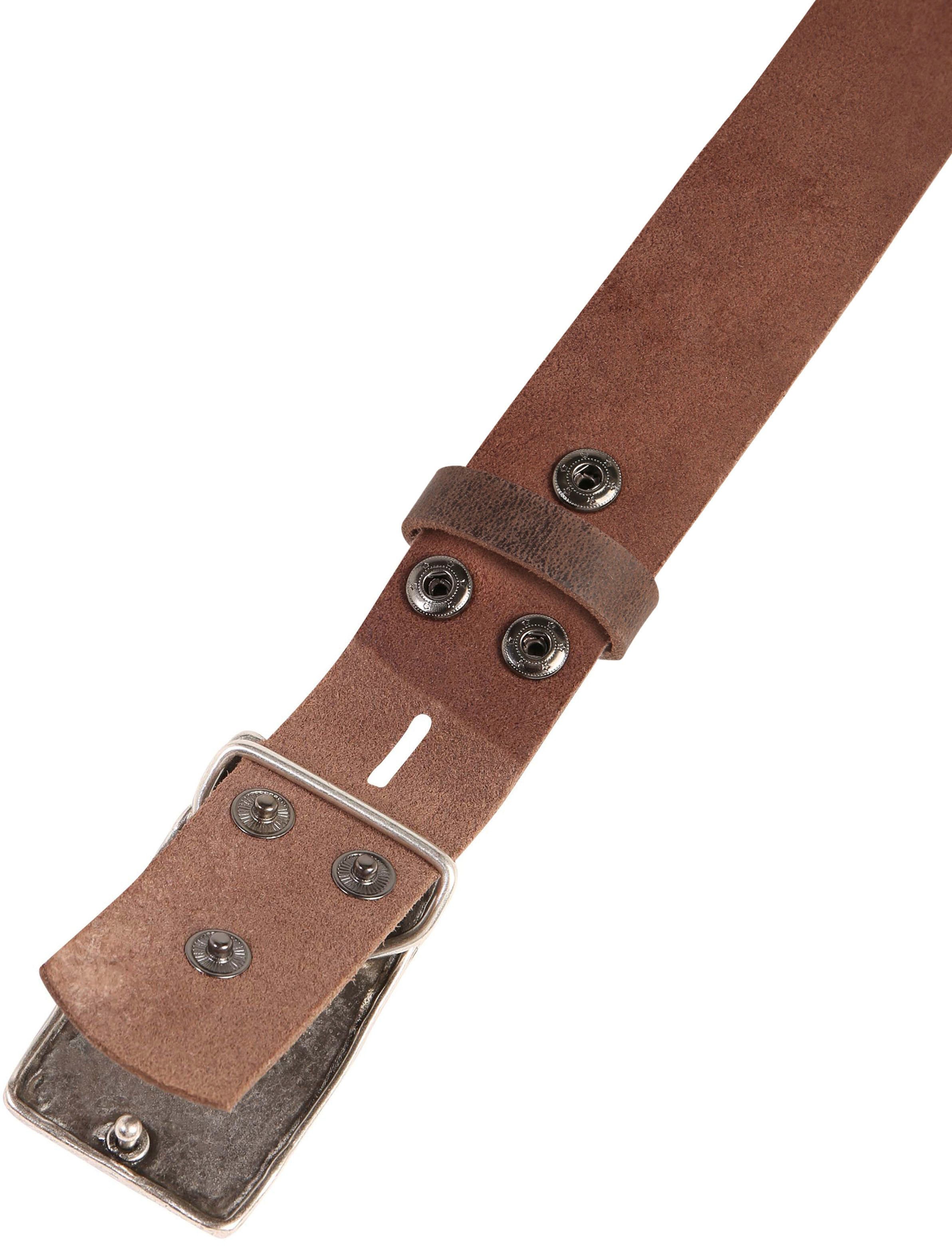 Thumbnail - Rettungsring Gürtel Ledergürtel mit Koppelschließe im Vintage-Look, wechselbar