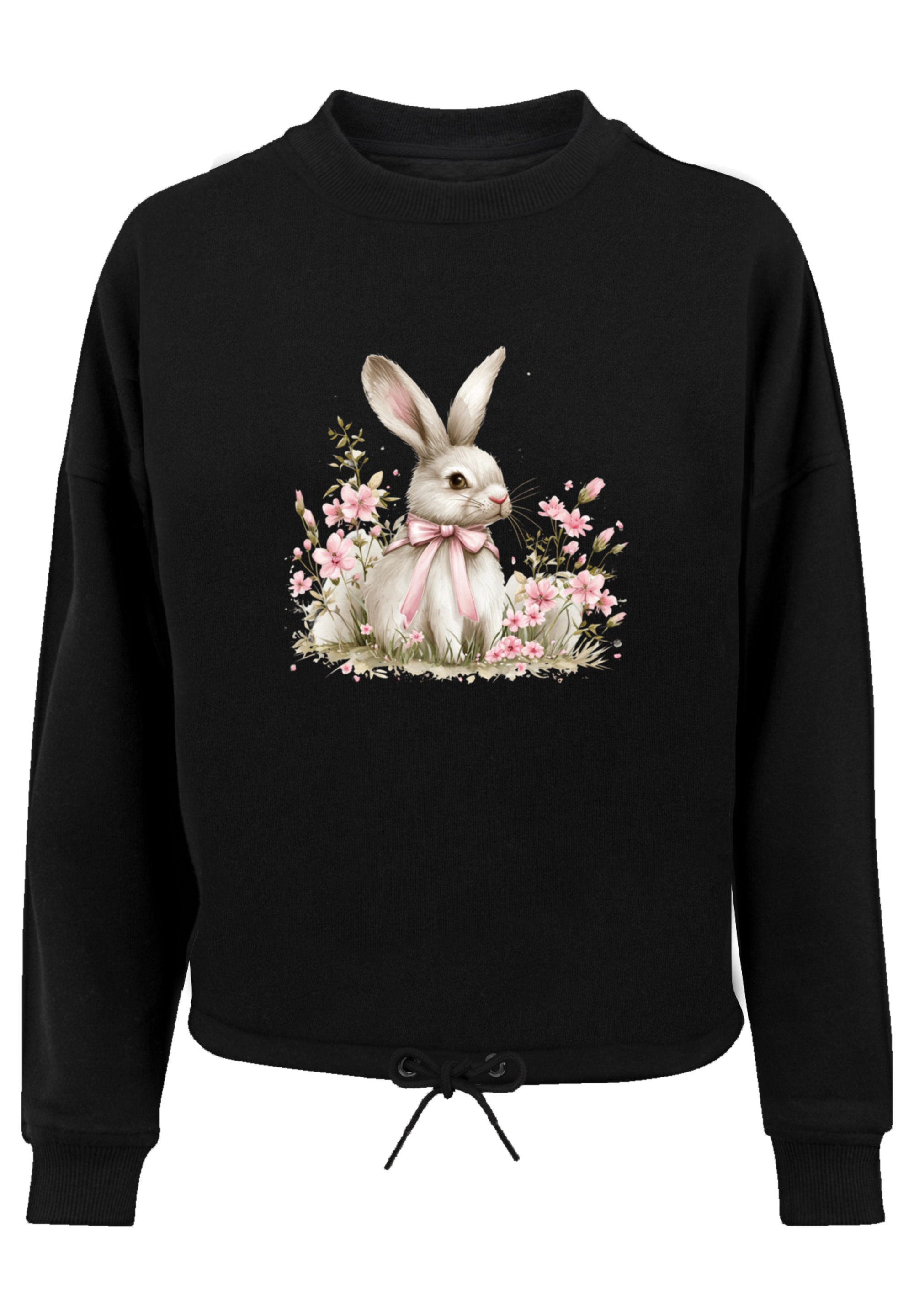 F4NT4STIC Sweatshirt »Niedlicher Osterhase mit Blumen«, Premium Qualität
