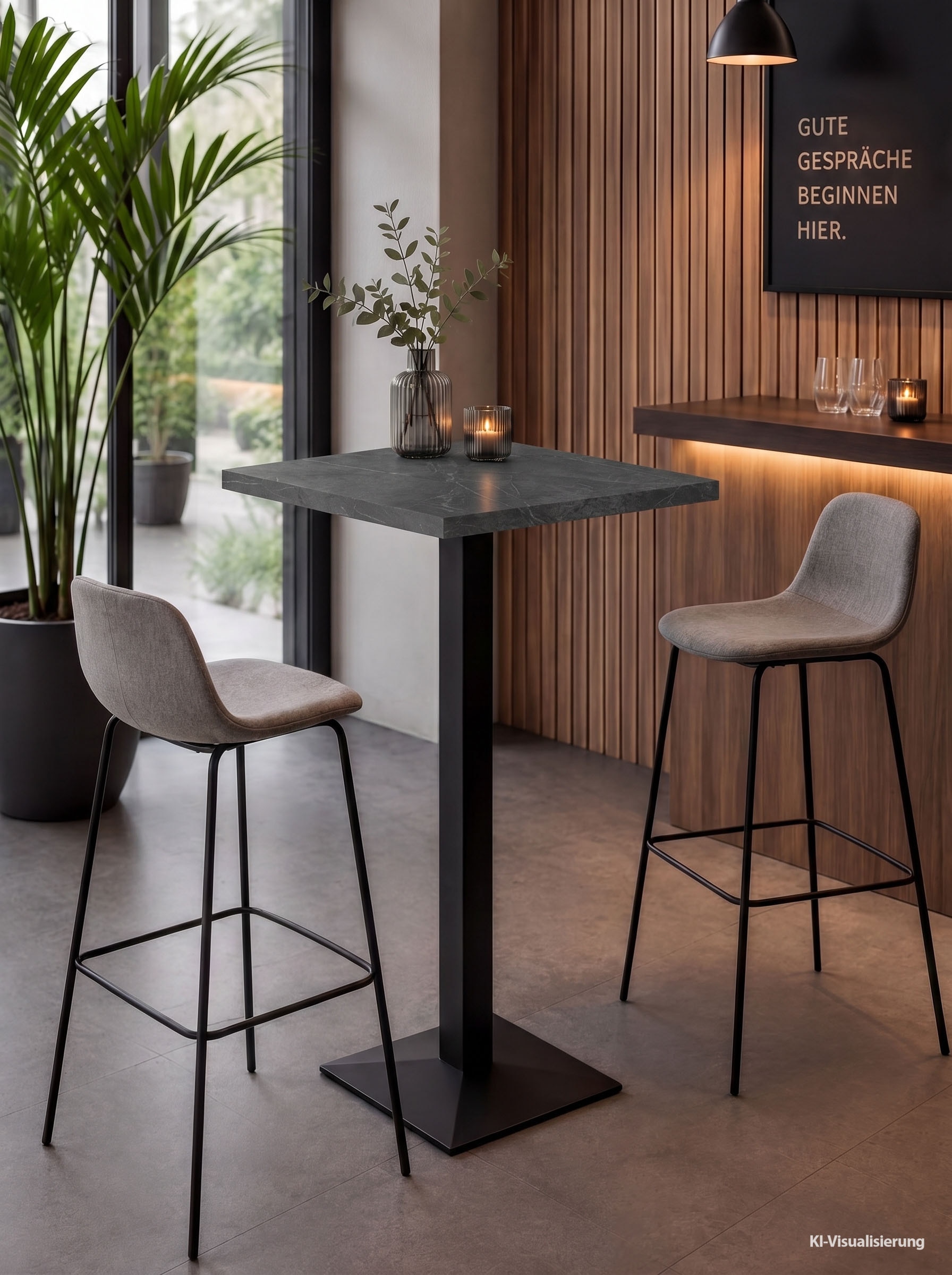Mäusbacher »Big Bistro Metall« Quadrat-Säulengestell, eckige Platte BHT 70x105x70 cm