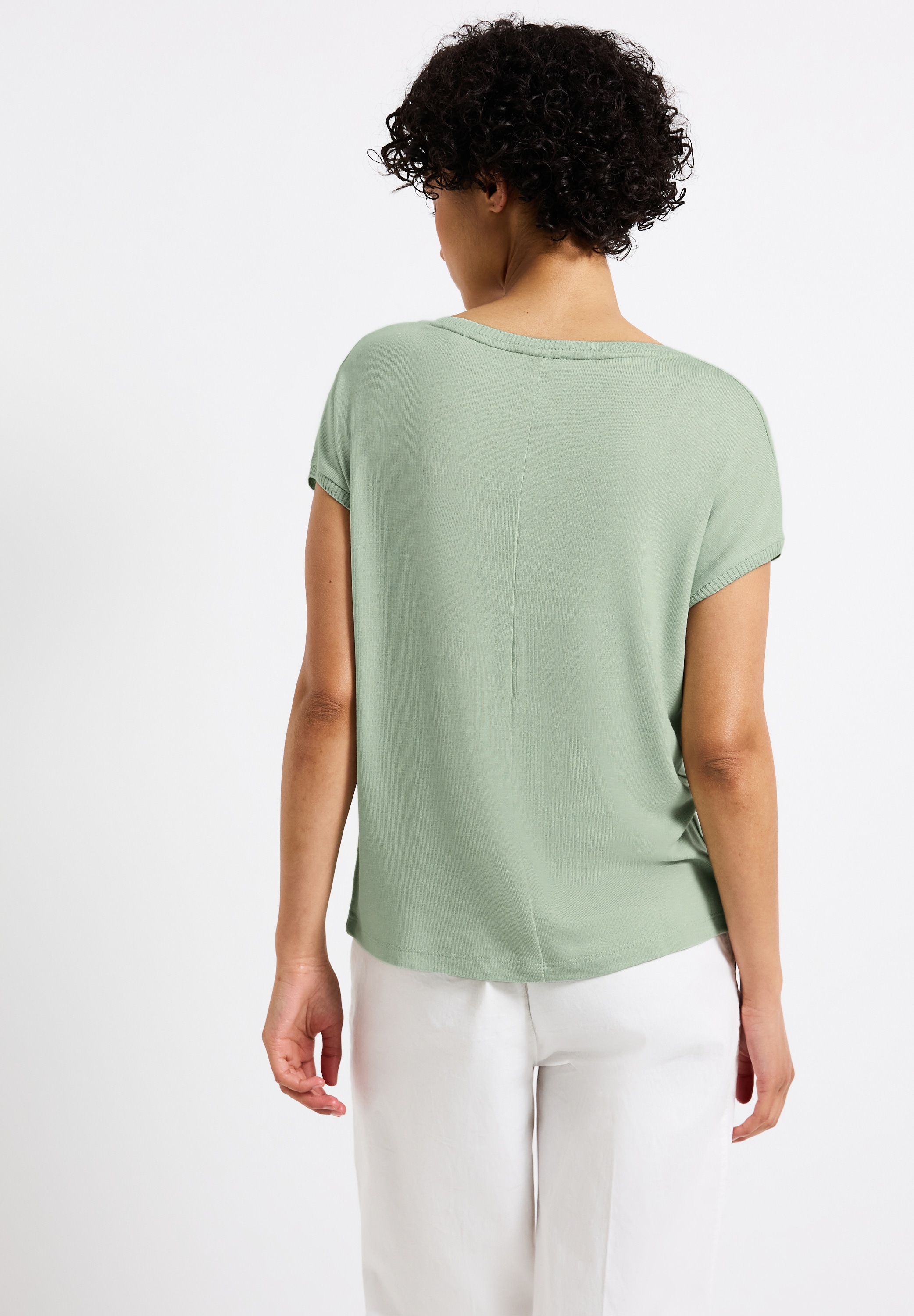 STREET ONE T-Shirt, mit Materialmix