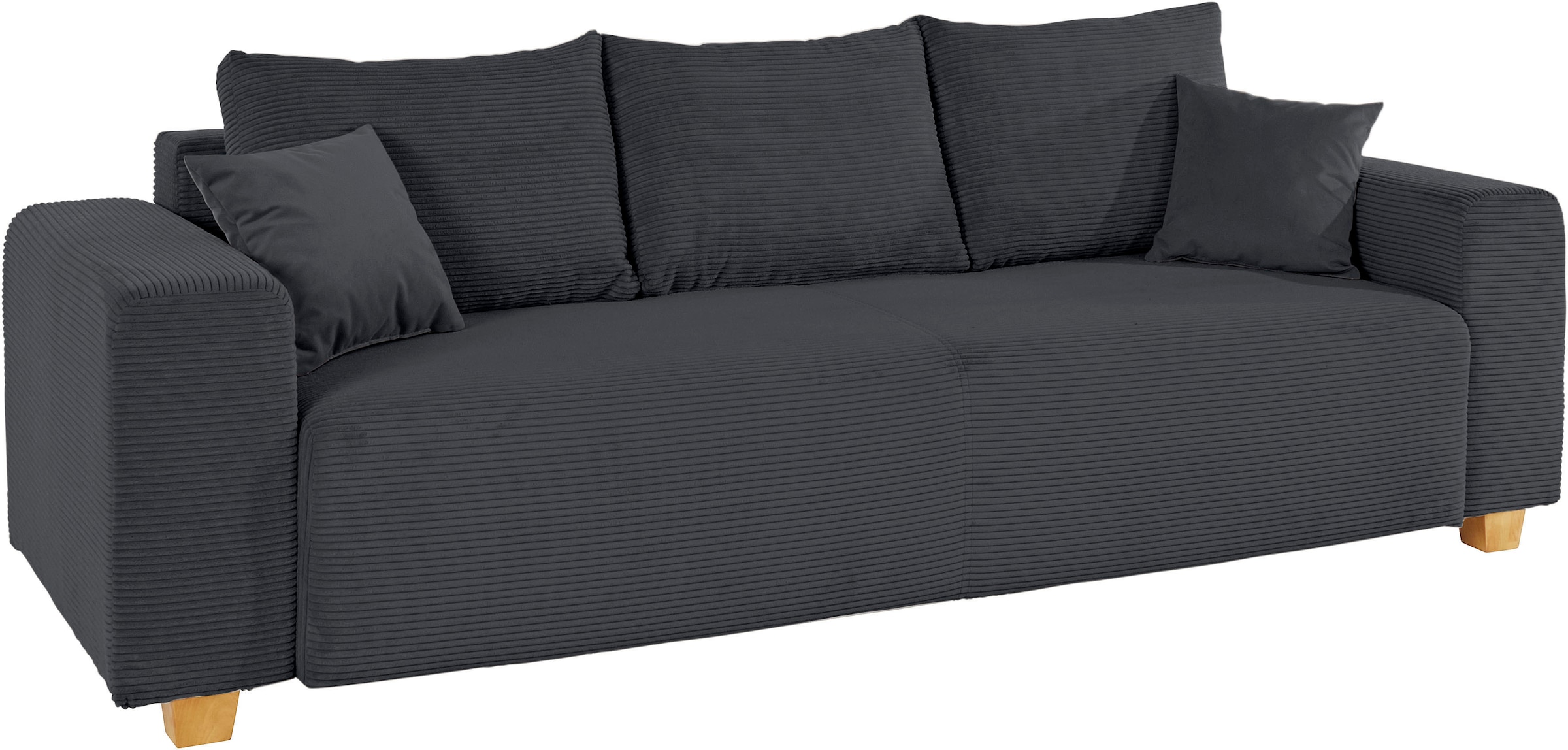 COLLECTION AB Schlafsofa Yves, mit Bettkasten, Bettfunktion und 2 Zierkissen