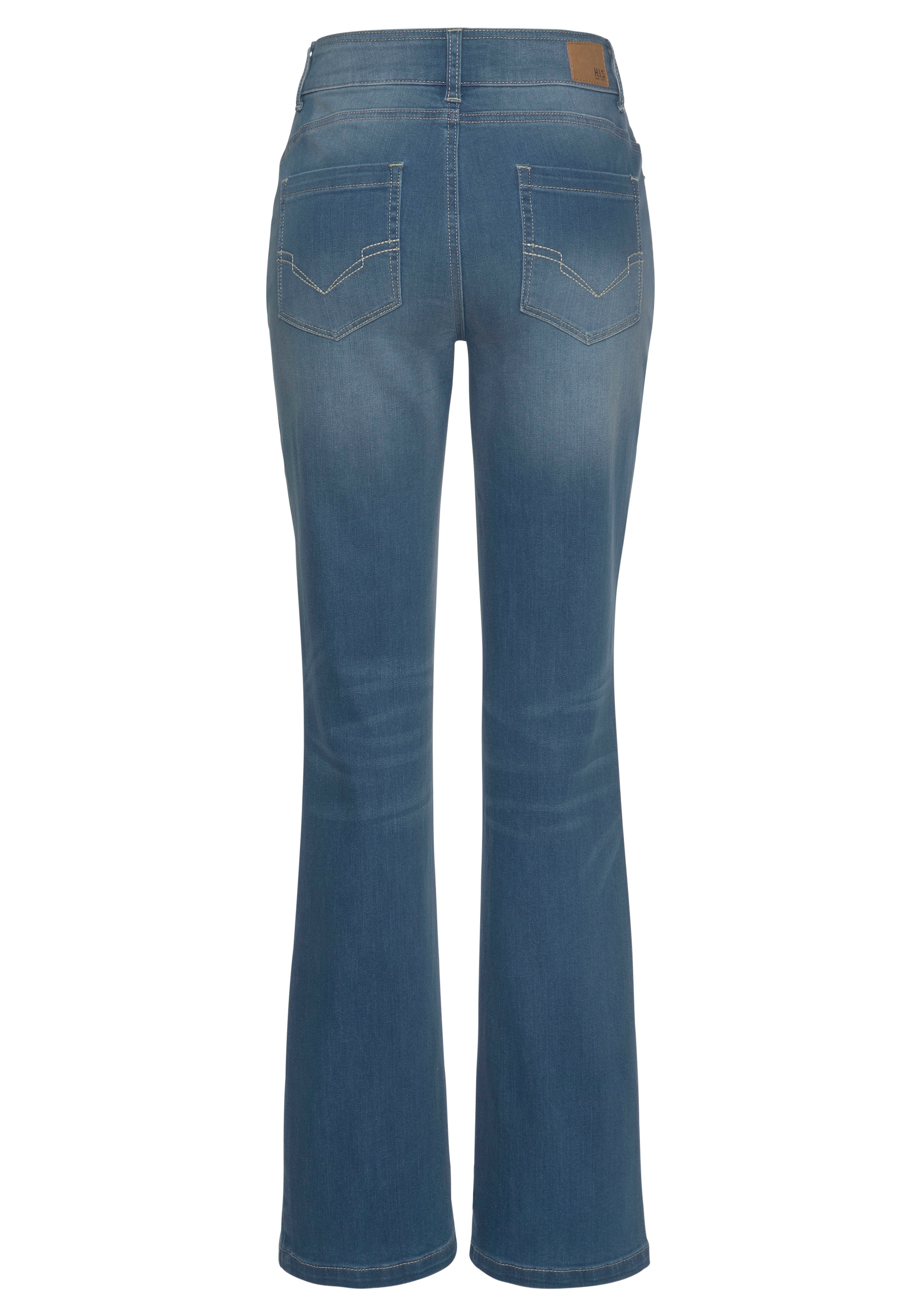 H.I.S Bootcut-Jeans »High-Waist«, wassersparende Produktion durch OZON WASH