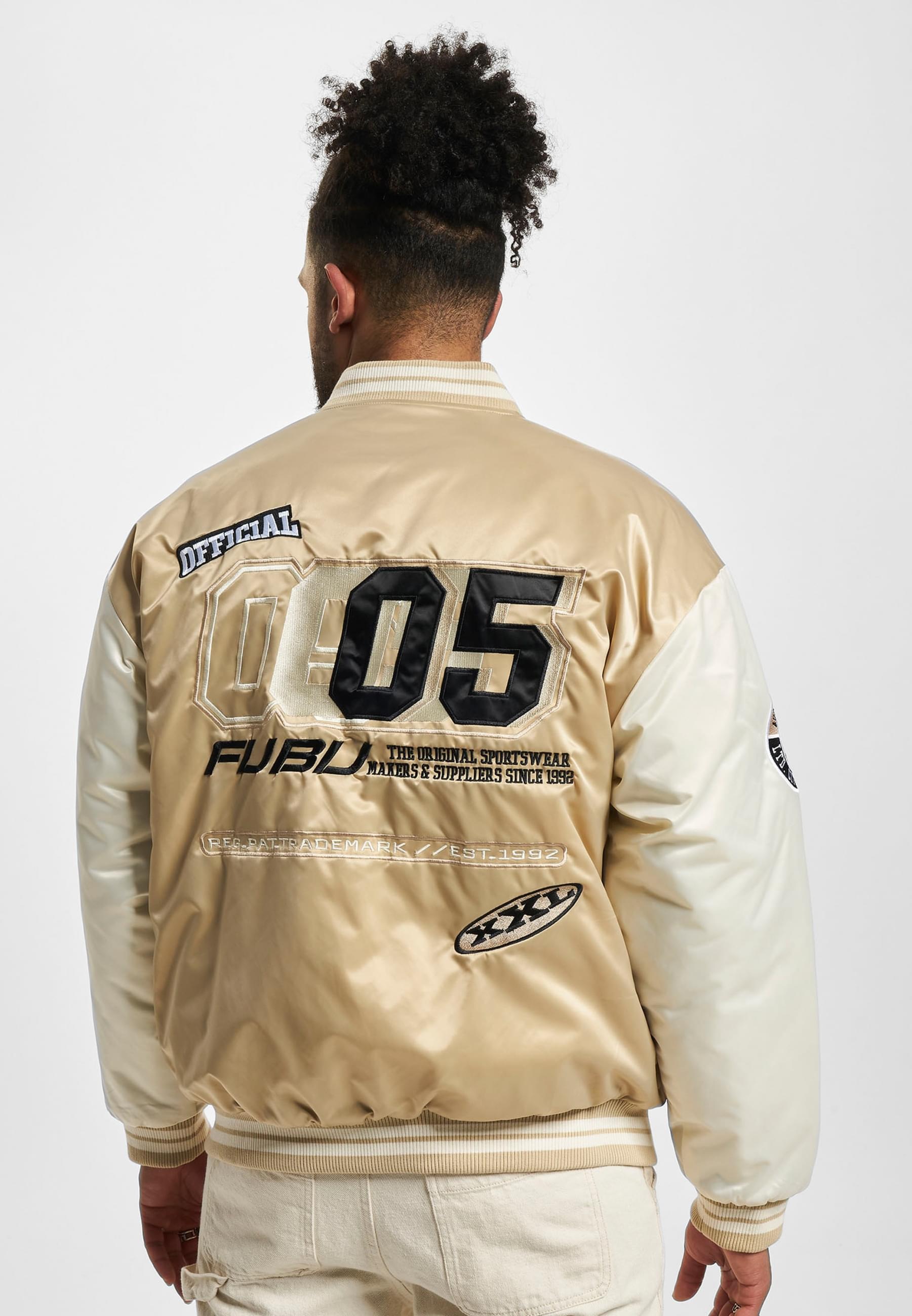 Thumbnail - Fubu Collegejacke "Fubu Herren FM231-003-2 FUBU College Shiny Varsity Jacket" 1 Stk. tlg. ohne Kapuze