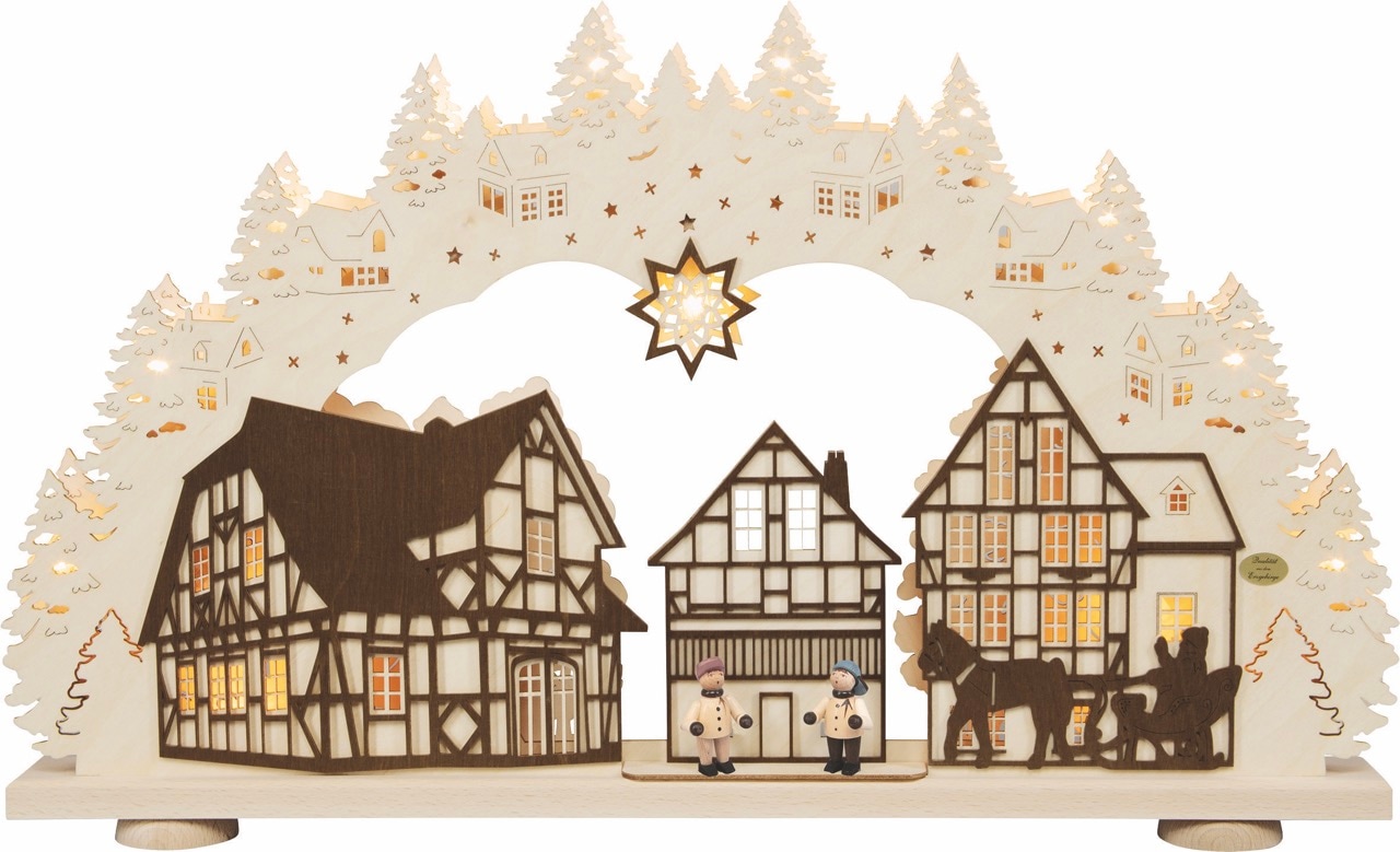 SAICO Original LED Schwibbogen "3D-Lichterbogen, Kontraste, Altstadt- und W günstig online kaufen