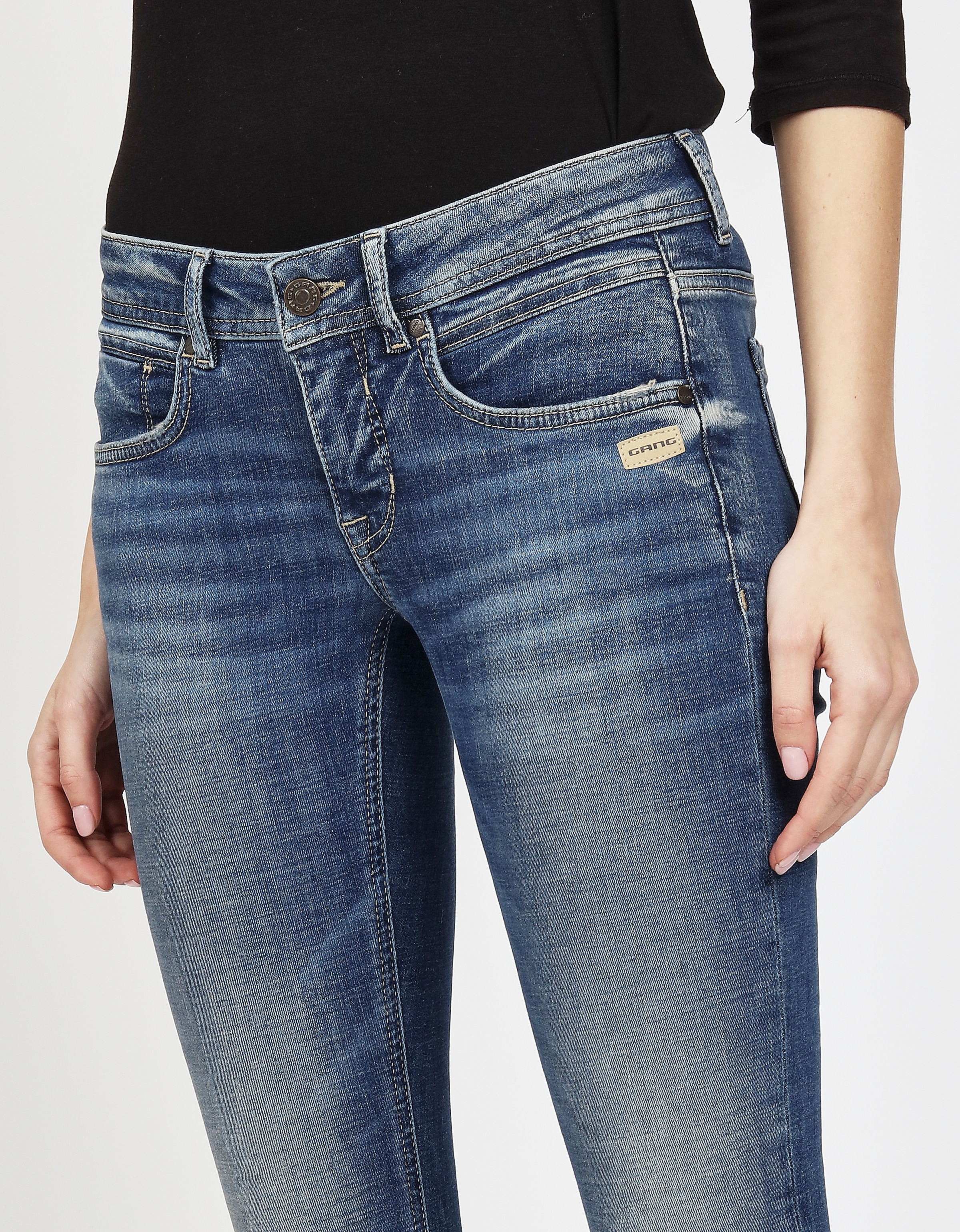 GANG Skinny-fit-Jeans »94FAITH CROPPED«, mit verkürzter Beinlänge