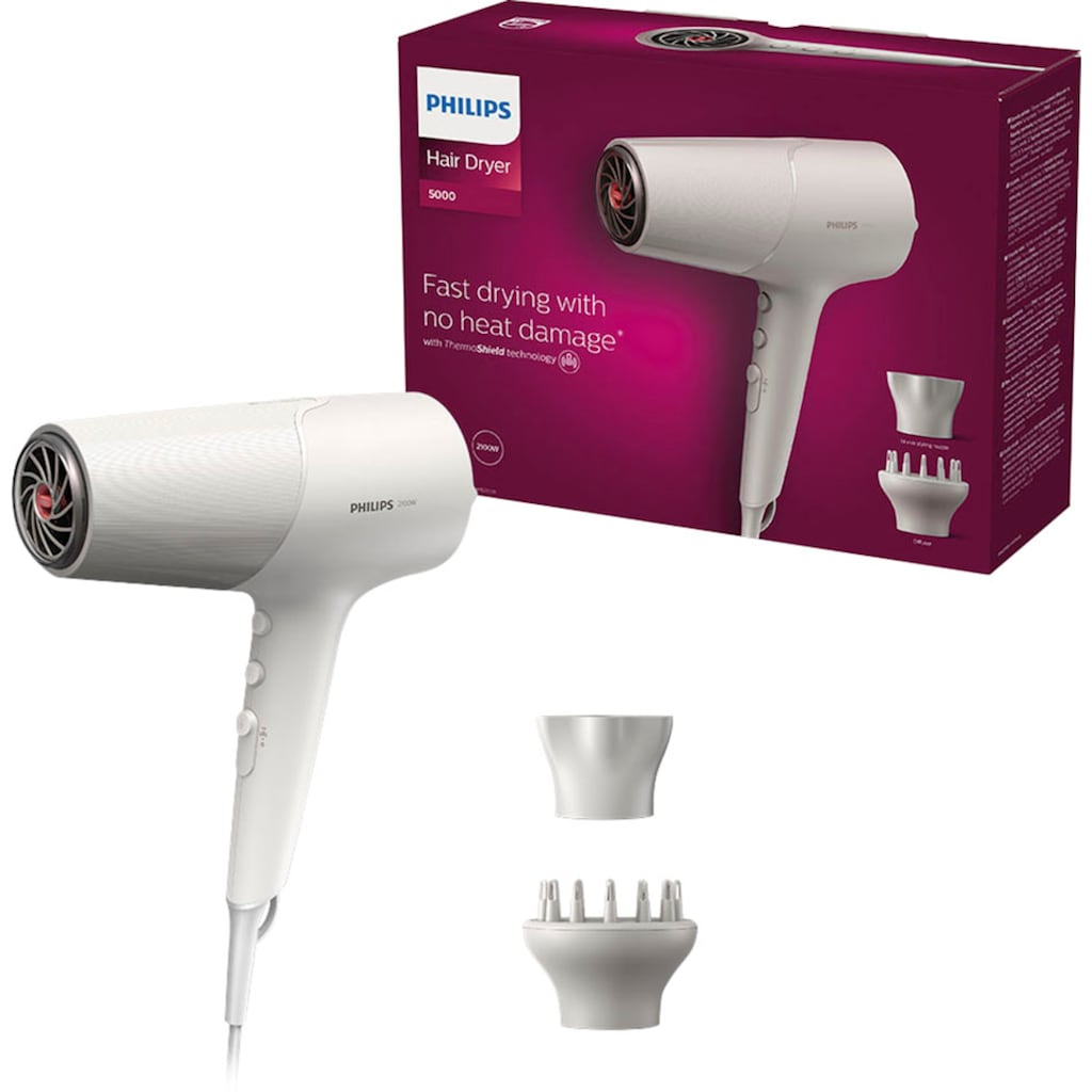 Philips Haartrockner »Series 5000 BHD501/20«, 2100 W, 2 Aufsätze