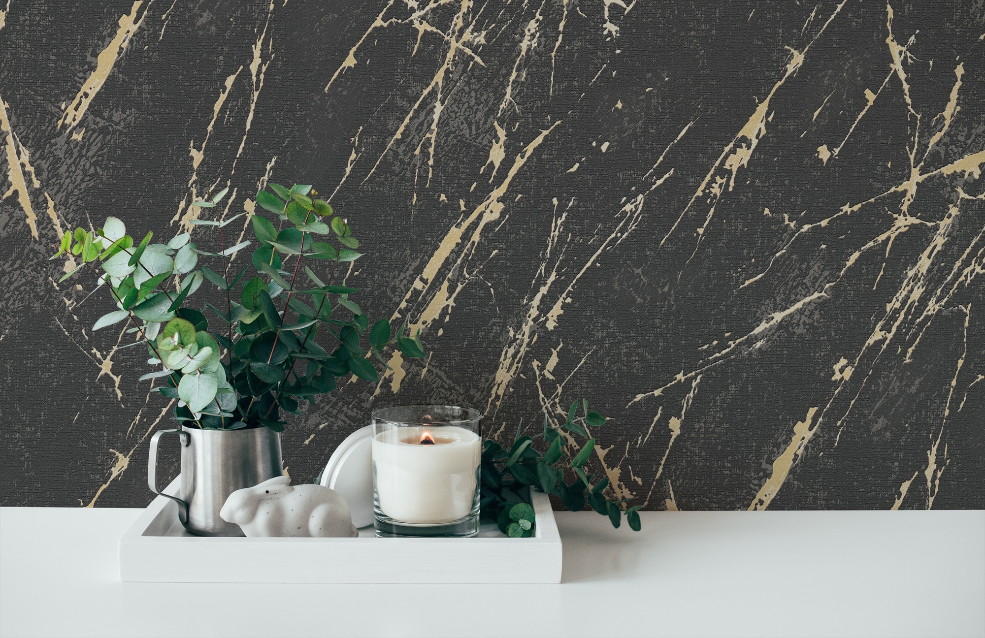 A.S. Création Vliestapete »Casual Living Marmor-Tapete Mustertapete Stein-Optik Steinoptik« leicht glänzend strukturiert Vliestapete Marmor für Schlafzimmer Küche Wohnzimmer Marmoroptik Flur